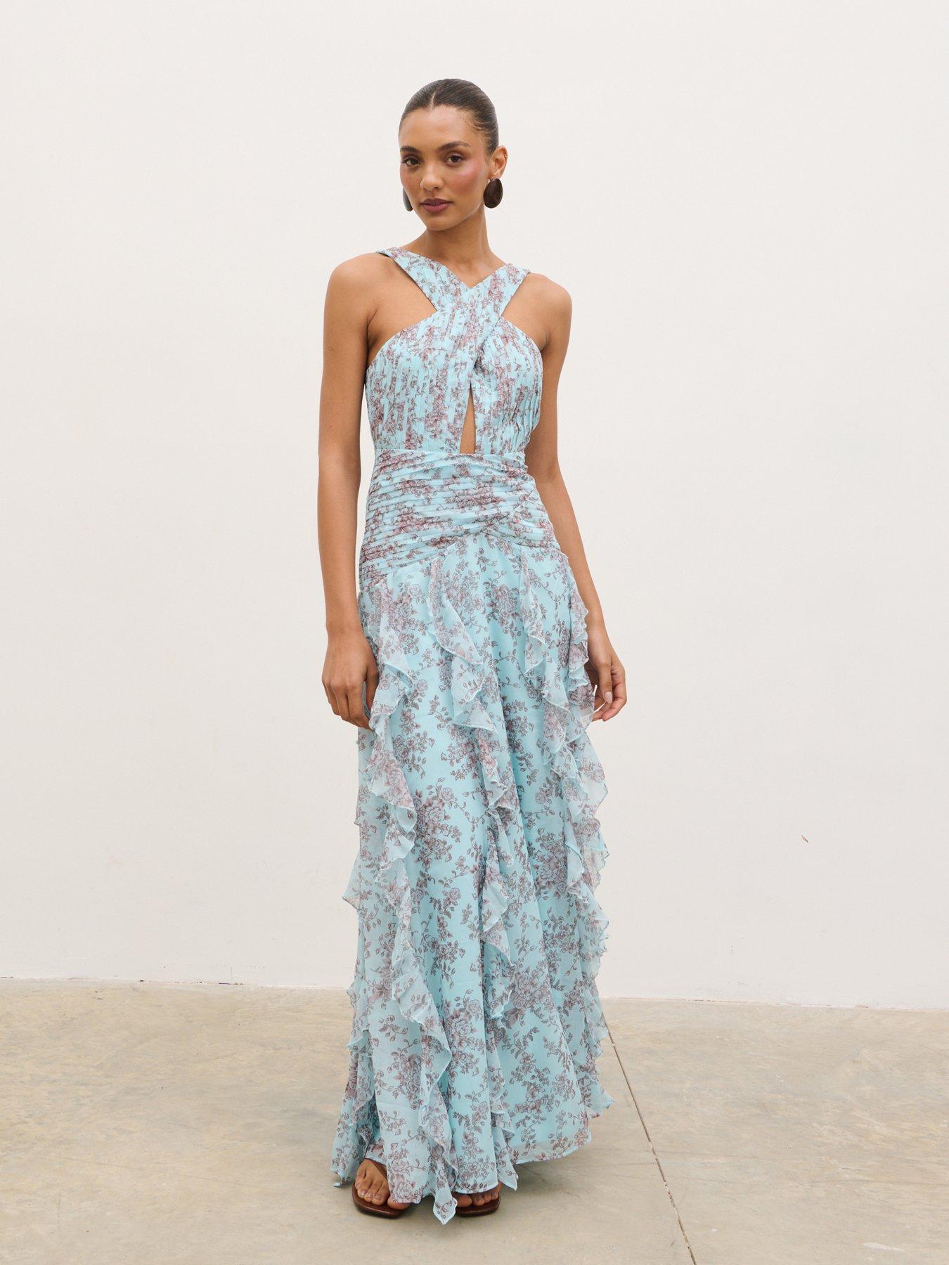 Pretty Lavish Brielle Pleated Maxi Dress - Multi