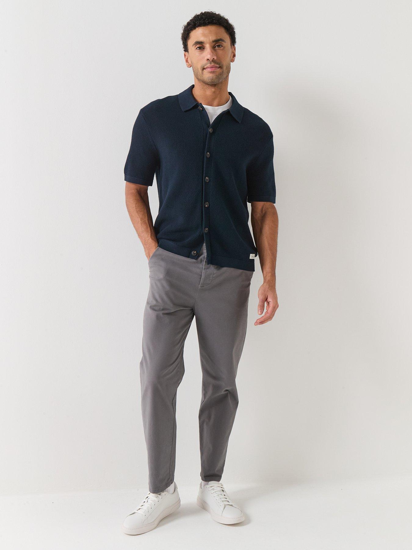 Image 3 of 5 of Guess Jeans Short Sleeve Knitted Polo - Navy