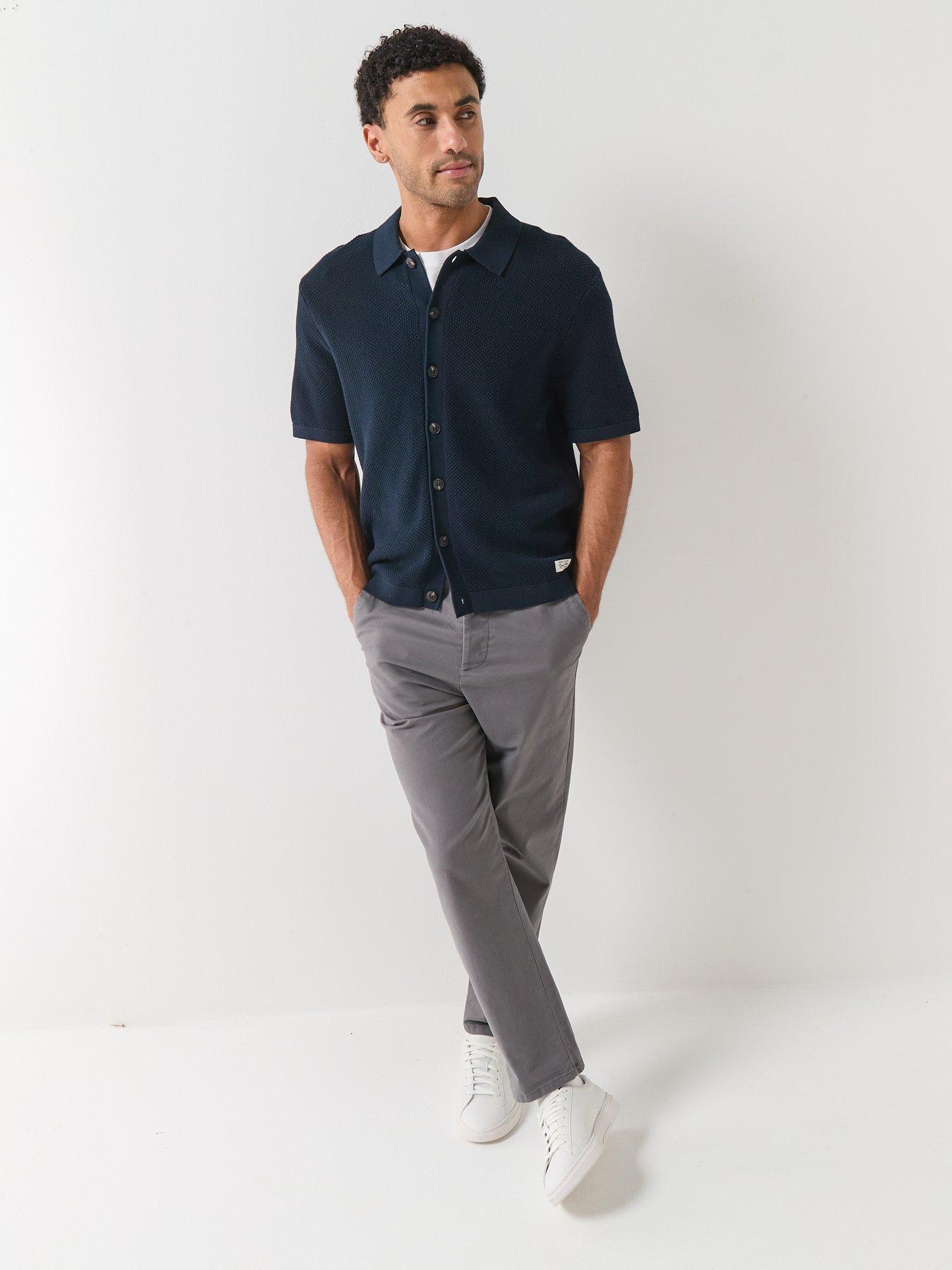 Image 5 of 5 of Guess Jeans Short Sleeve Knitted Polo - Navy
