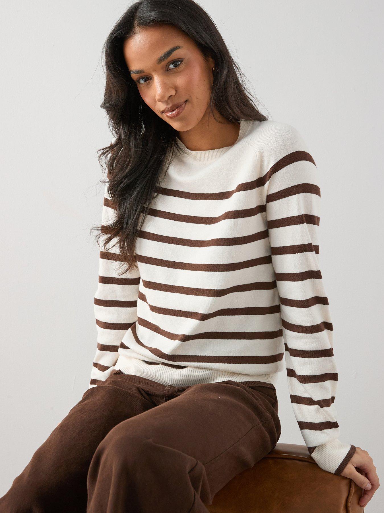 The Very Collection Crew Neck Stripe Jumper - Multi