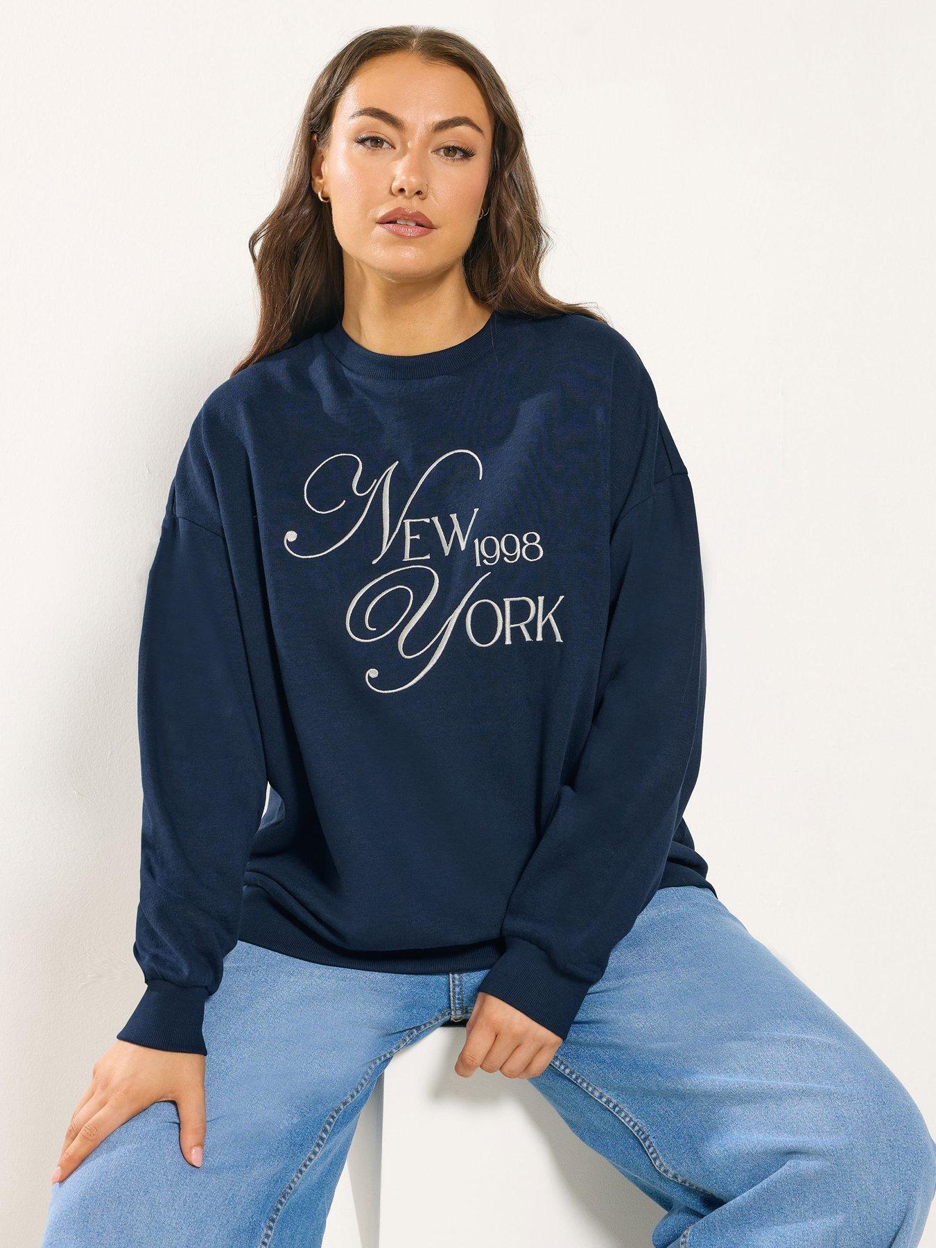 Yours Curve New York Sweatshirt - Blue