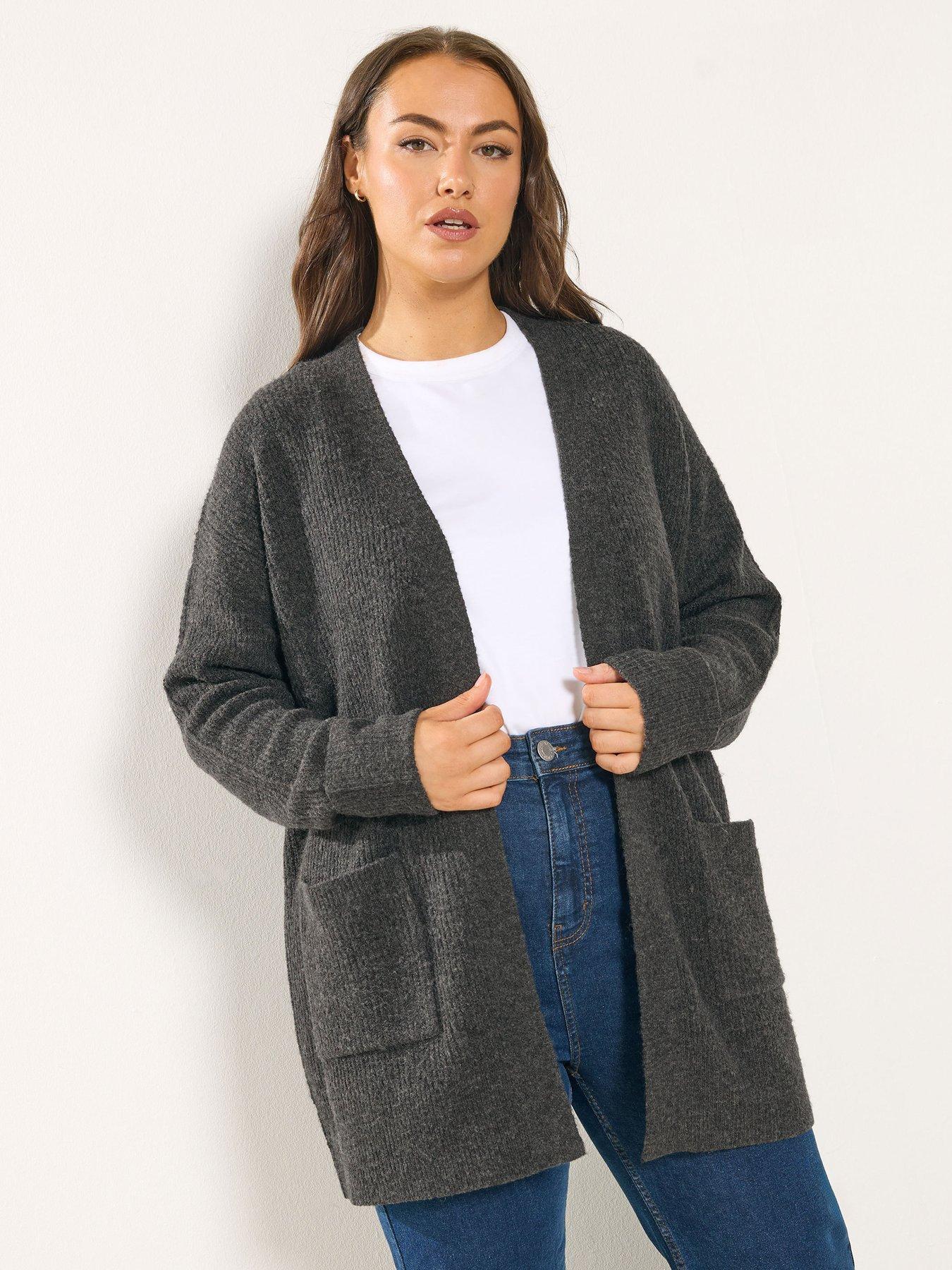 yours-curve-soft-handle-cardigan-grey