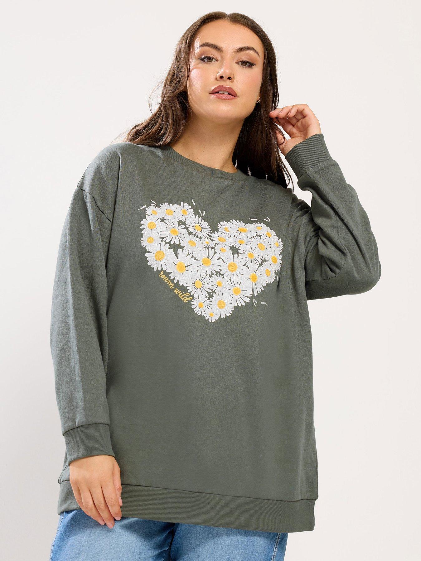 Yours Curve Daisy Sweatshirt