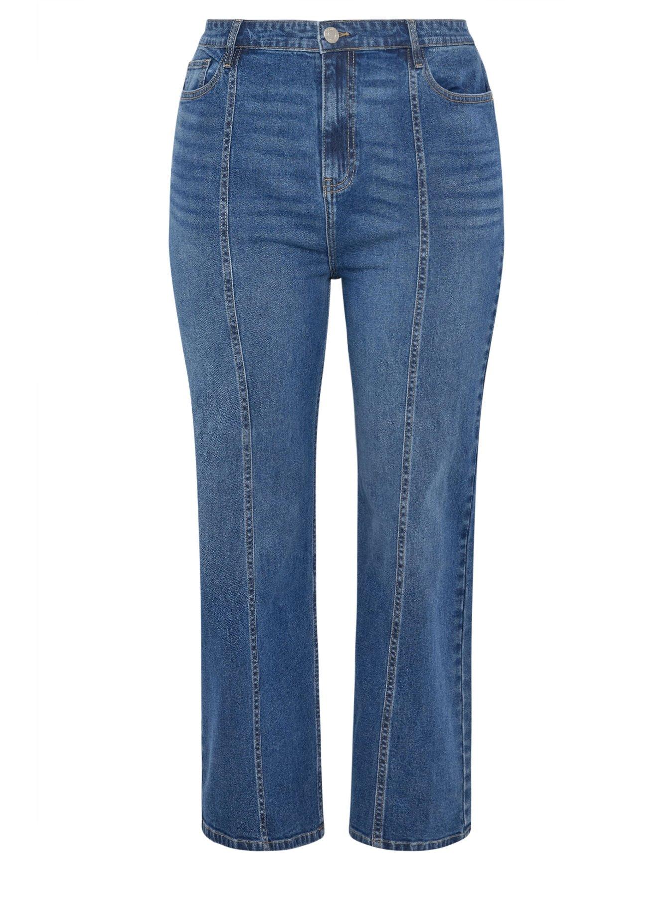 Image 5 of 5 of Yours Curve Wide Leg Front Seam Jean