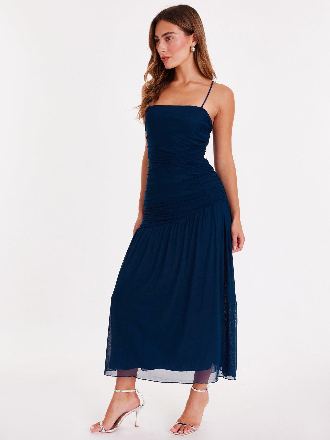 drop waist square neck midaxi dress Aiko Sweetheart-Neck Midaxi Dress in Ivory main image 1