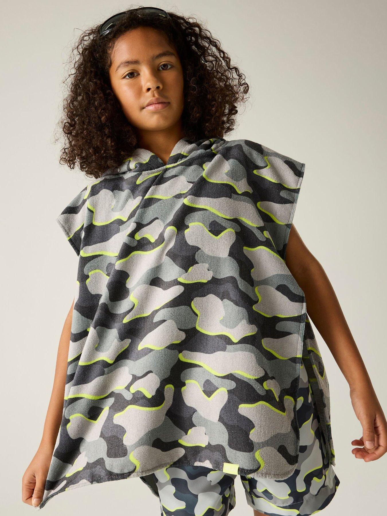Regatta Boys Towel Robe, Grey, Size 9-13 Years
