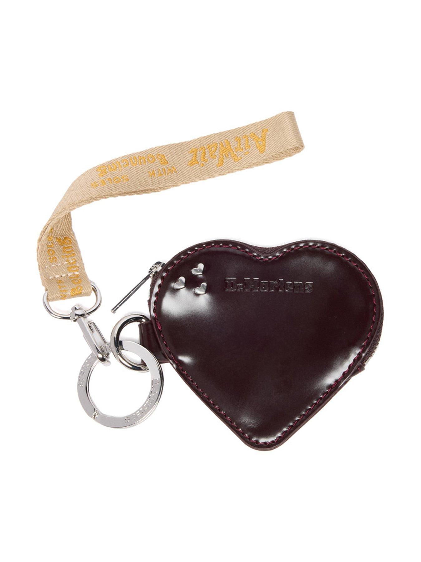 Dr Martens Heart Keyring Purse Cherry Oxford Rub Off - Red