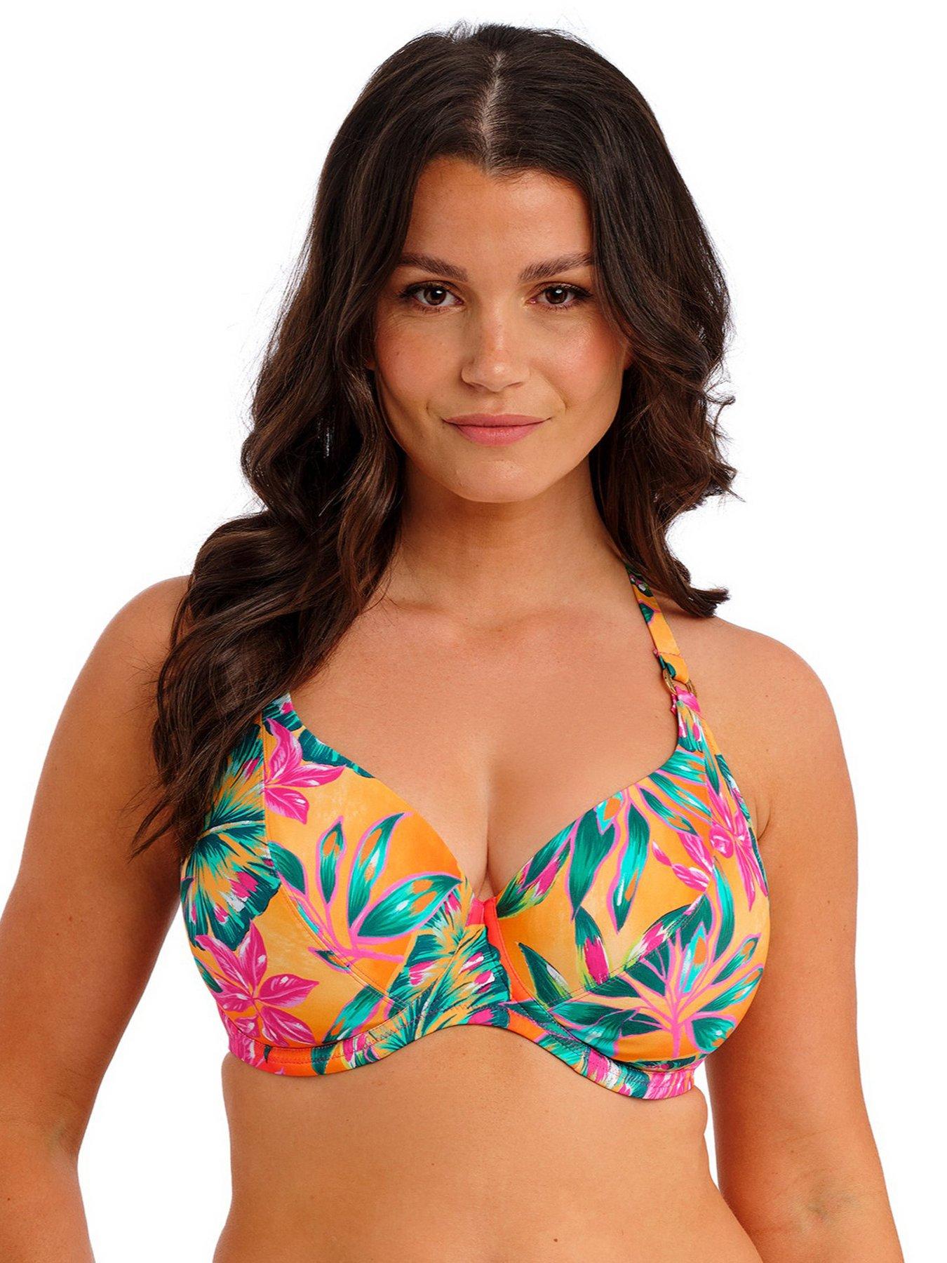 Fantasie Sunset Reef Underwire Halter Bikini Top, Multi, Size 38F, Women