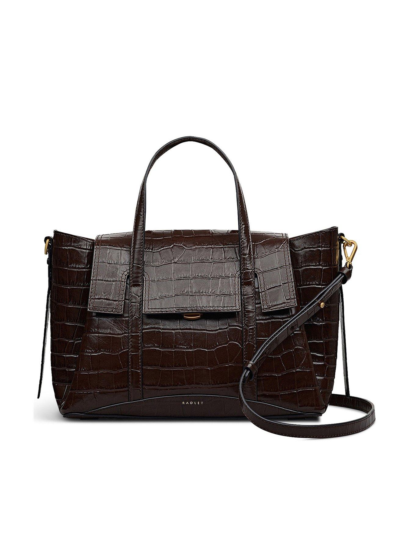 Radley The Chancery - Faux Croc Medium Flapover Grab - Brown