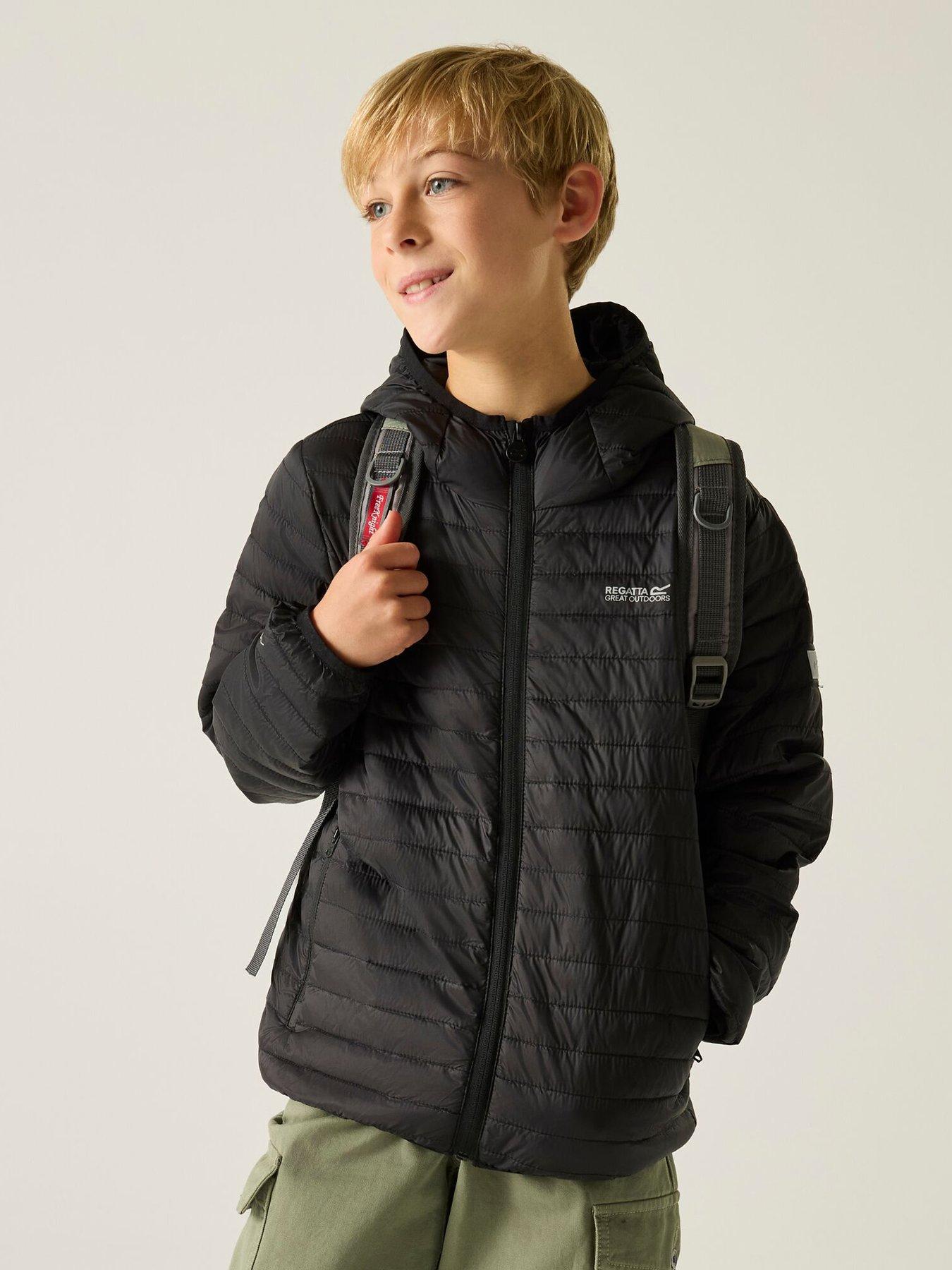 Regatta Kids Unisex Hillpack Jacket, Black, Size 13 Years