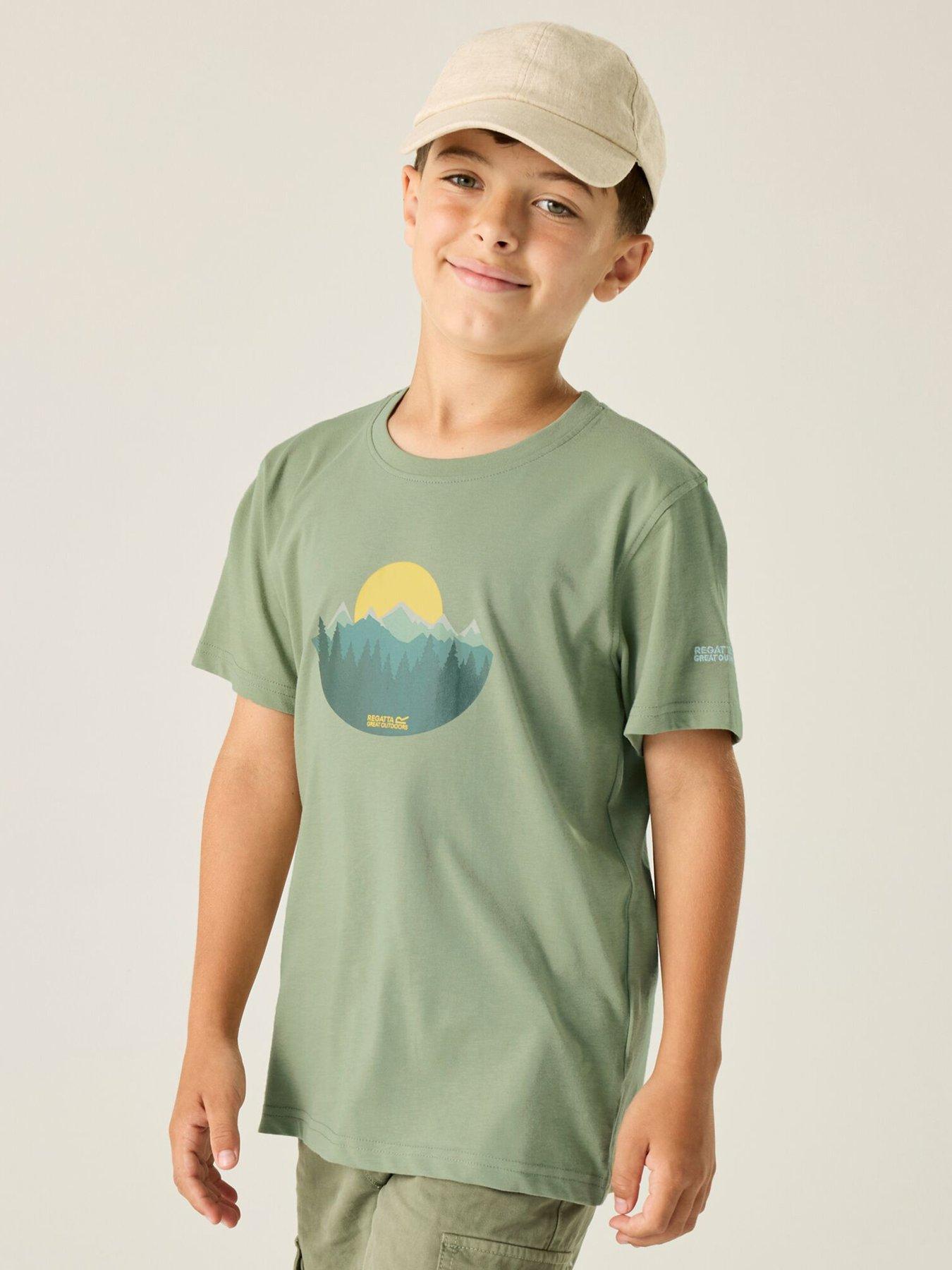 Regatta Boys Bosley T-Shirt, Green, Size 15-16 Years
