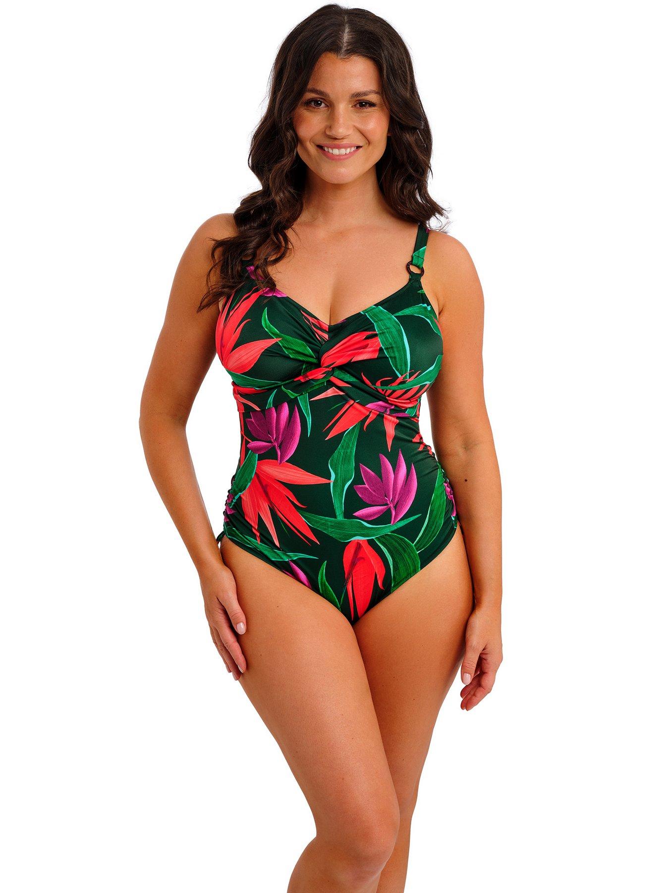 Fantasie Pichola Underwire Twist Front Swimsuit With Adjustable Leg - Mangrove