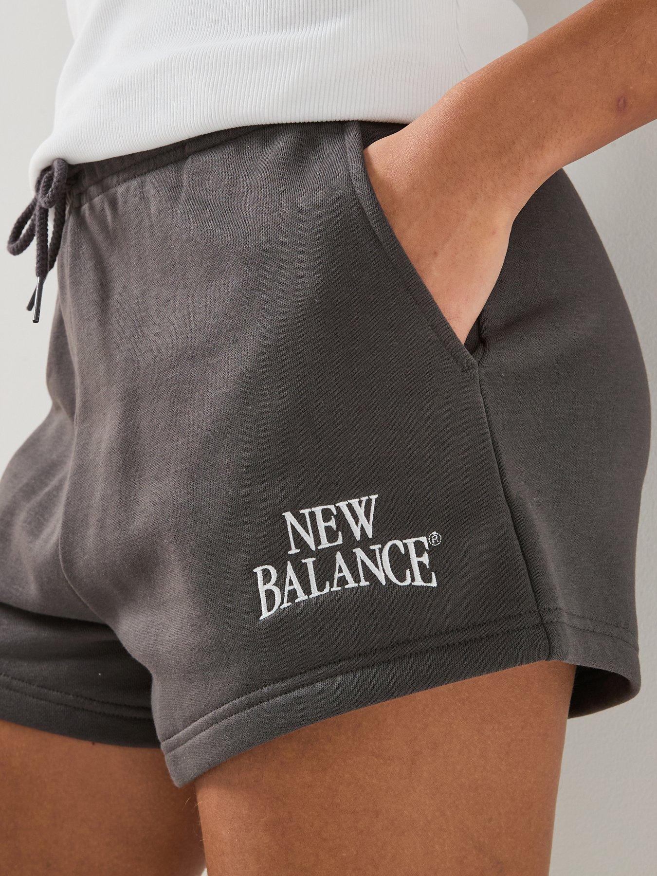 Image 4 of 5 of New Balance Women's Linear Heritage French Terry Short- Grey