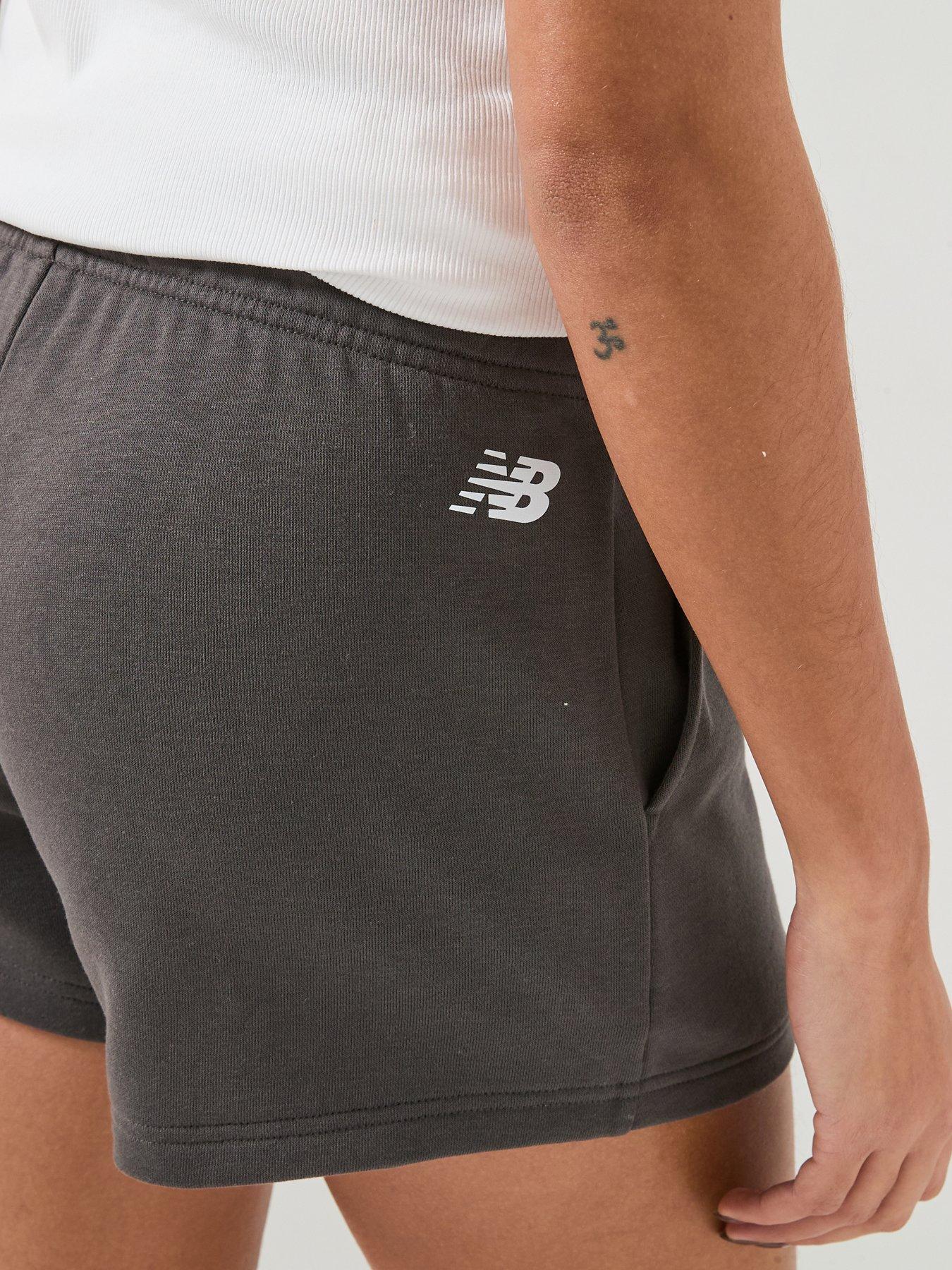 Image 5 of 5 of New Balance Women's Linear Heritage French Terry Short- Grey