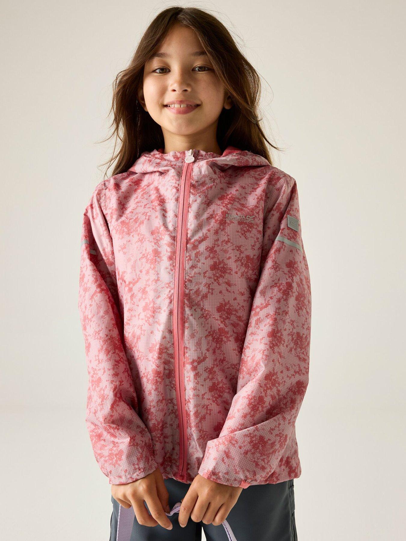 Regatta Girls Printed Lever II Jacket, Pink, Size 13 Years
