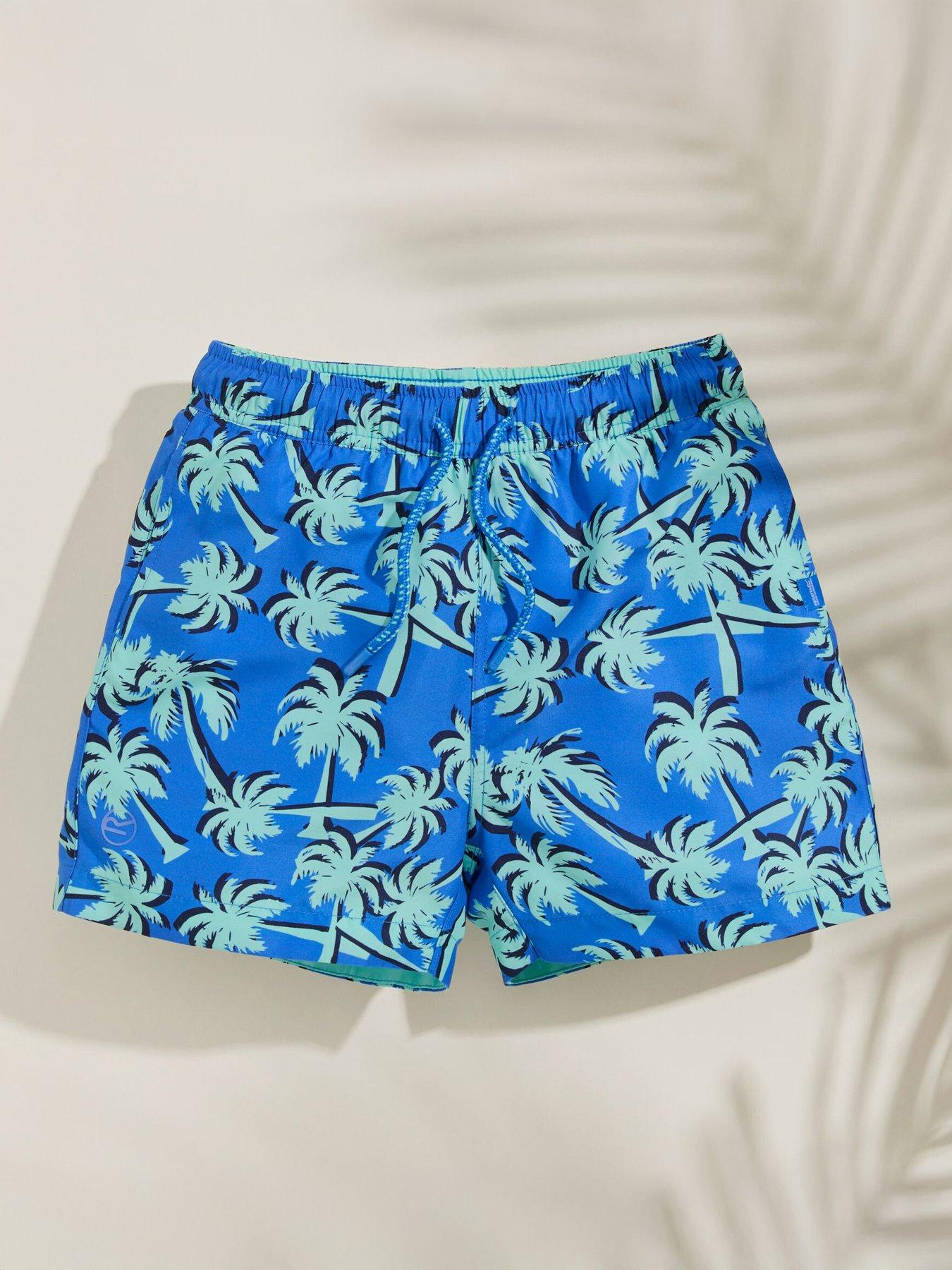 Regatta Boys Skander Swim Shorts, Blue, Size 15-16 Years