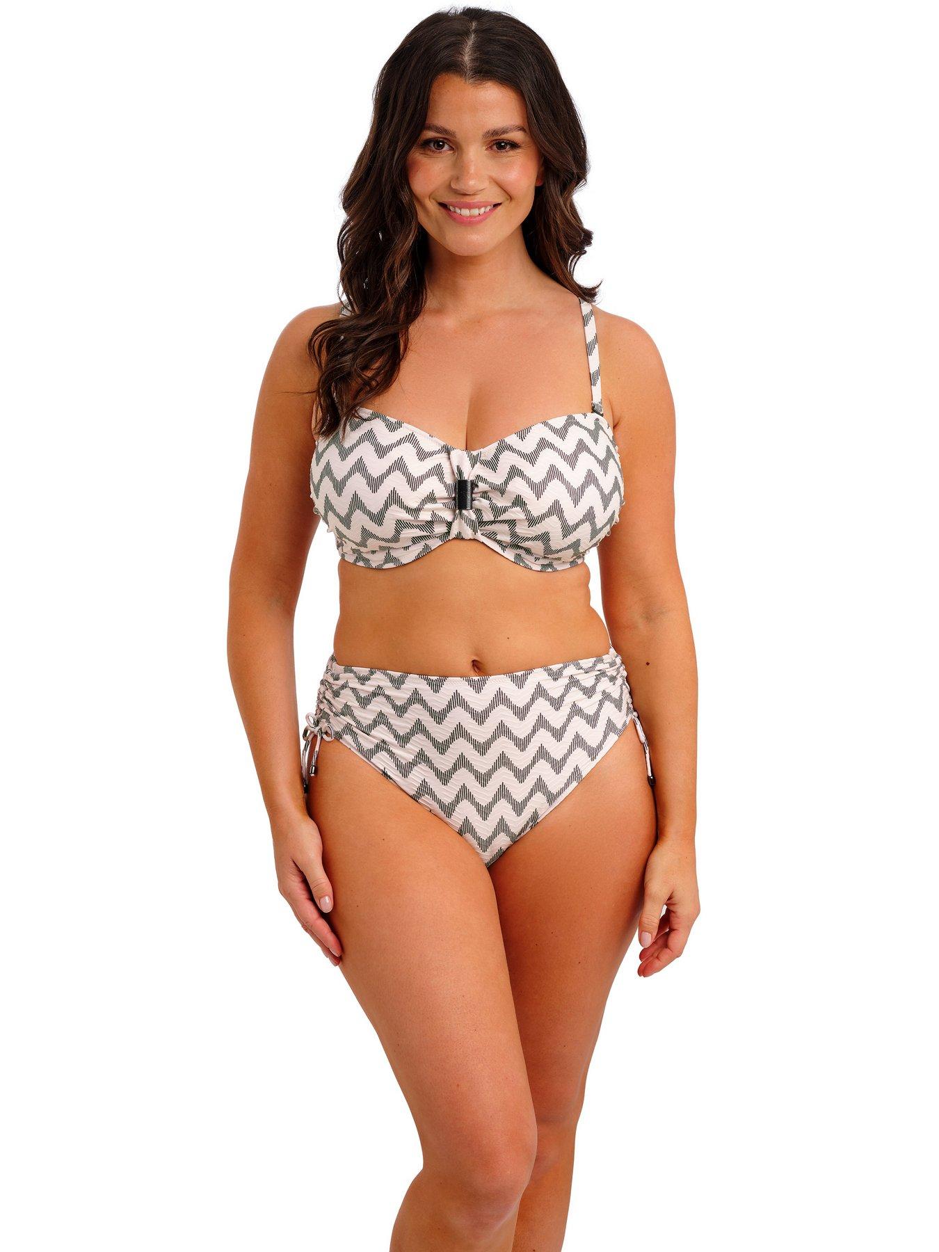 Fantasie Vanuatu High Waist Bikini Brief - Creme Noire