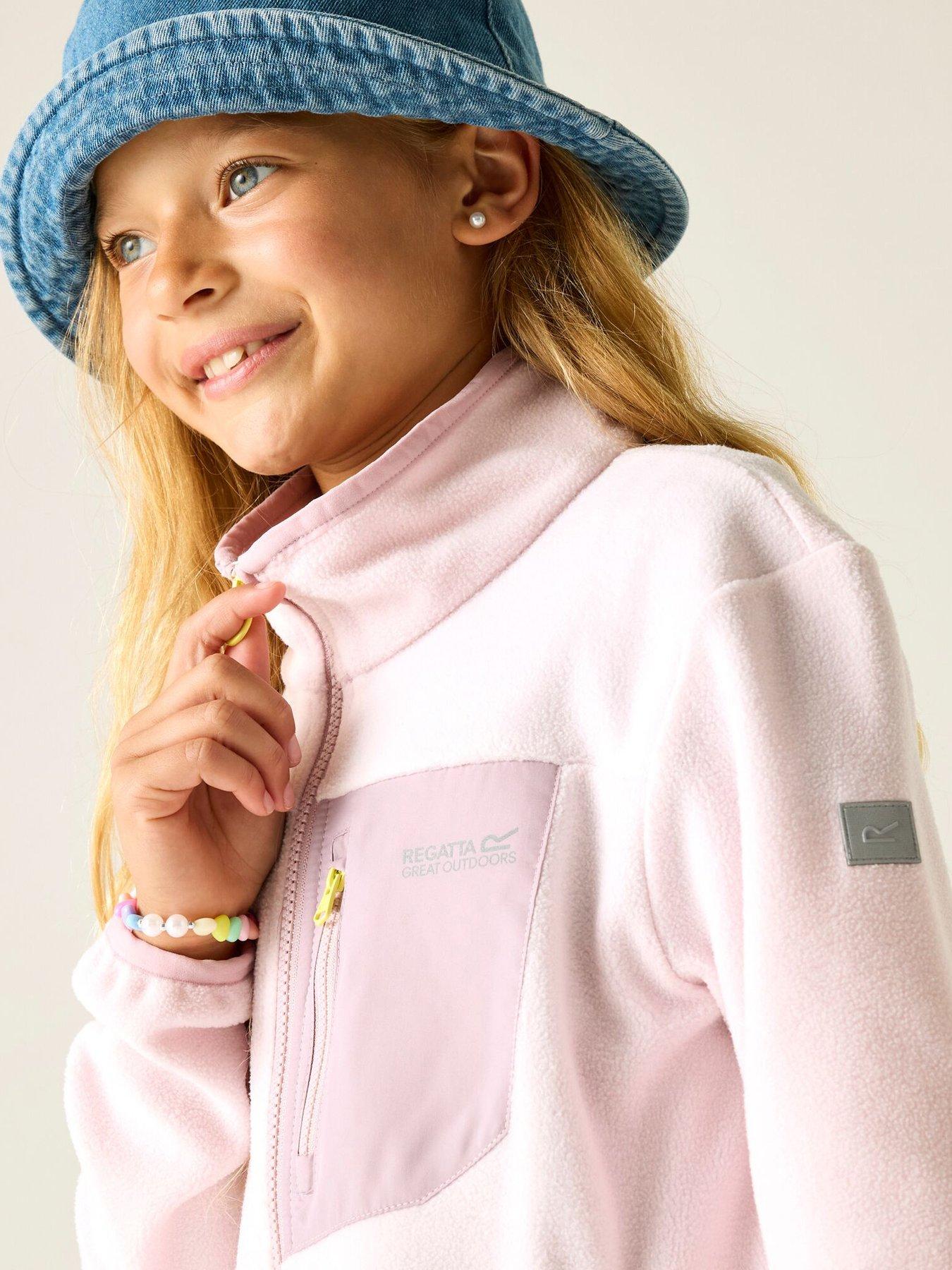 Image 6 of 7 of Regatta Girls Frankie Full Zip Fleece - Pink