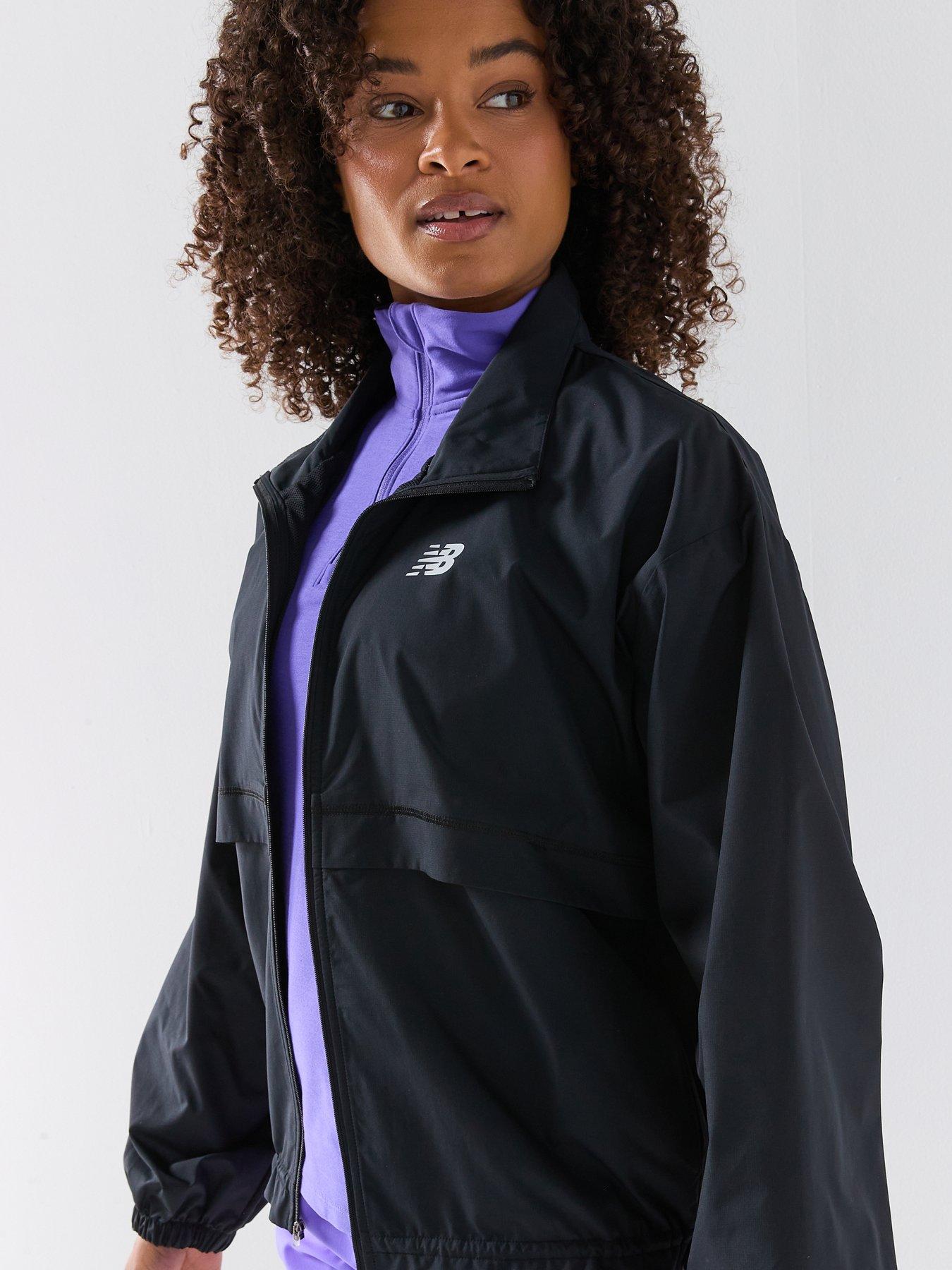 Image 5 of 6 of New Balance Womens Trackside Woven Jacket - Black