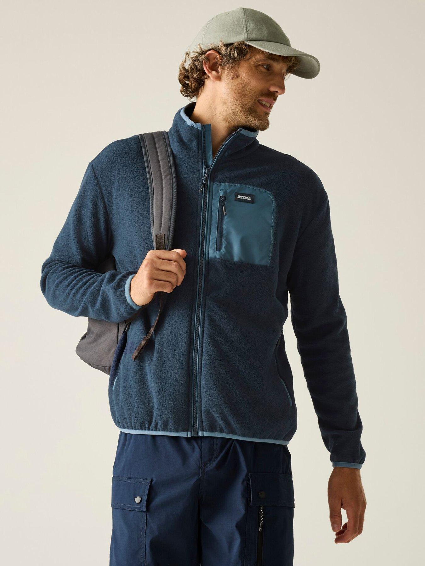 Regatta Mens Frankie Full Zip Fleece, Navy, Size S, Men