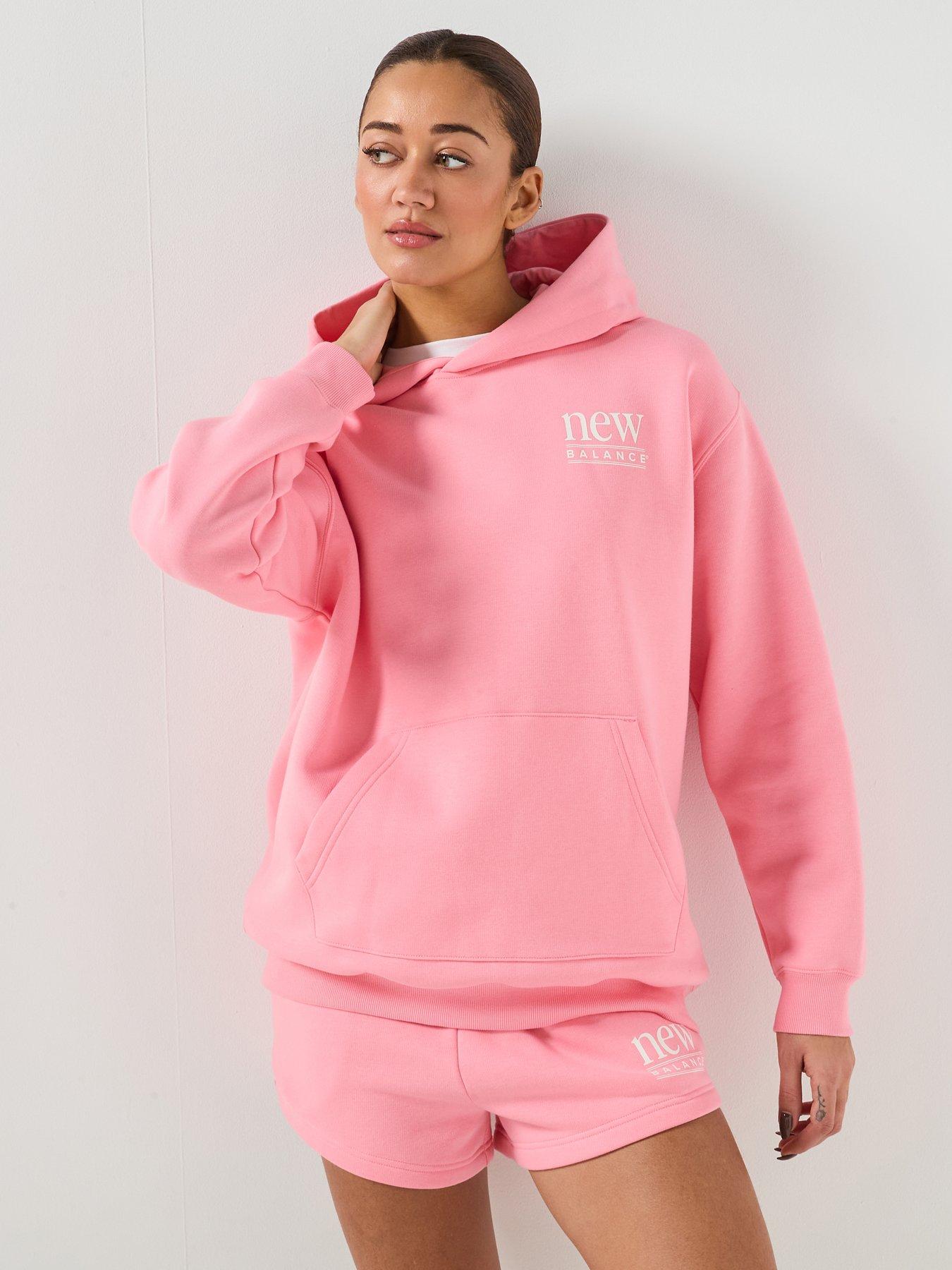 New Balance Womens Reimagined Fleece Long Length Hoodie - Pink
