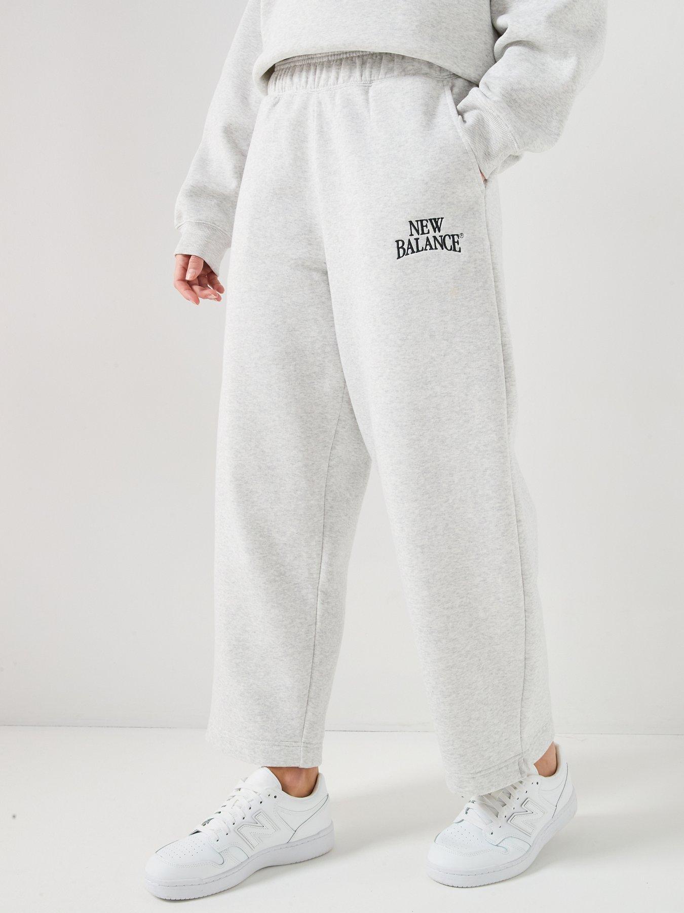 New Balance Womens Trackside Half Zip Joggers - Grey