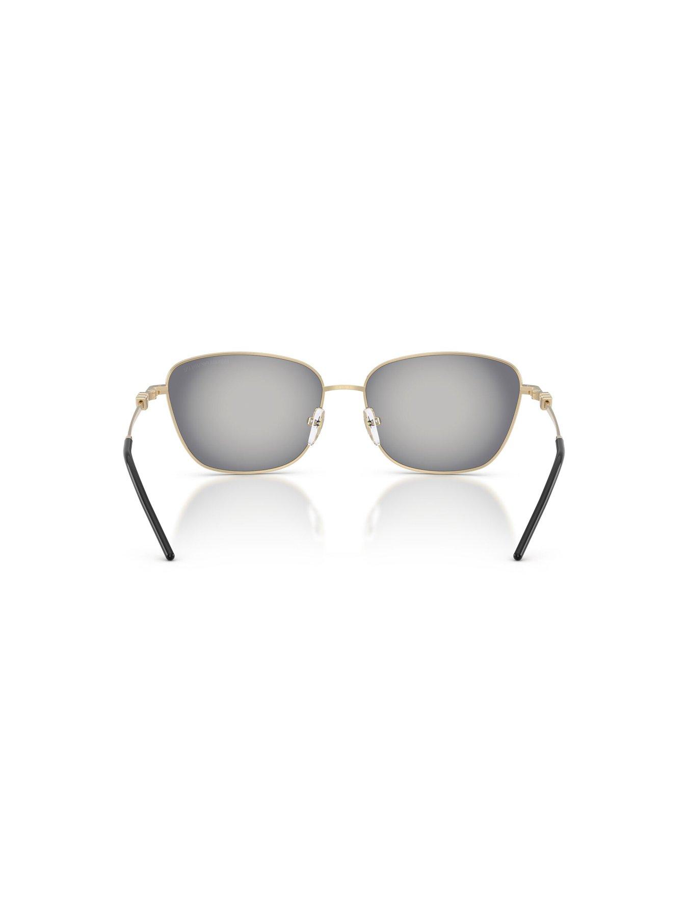 Image 5 of 5 of Emporio Armani Irregular Sunglasses- Gold With Mirrored Lens