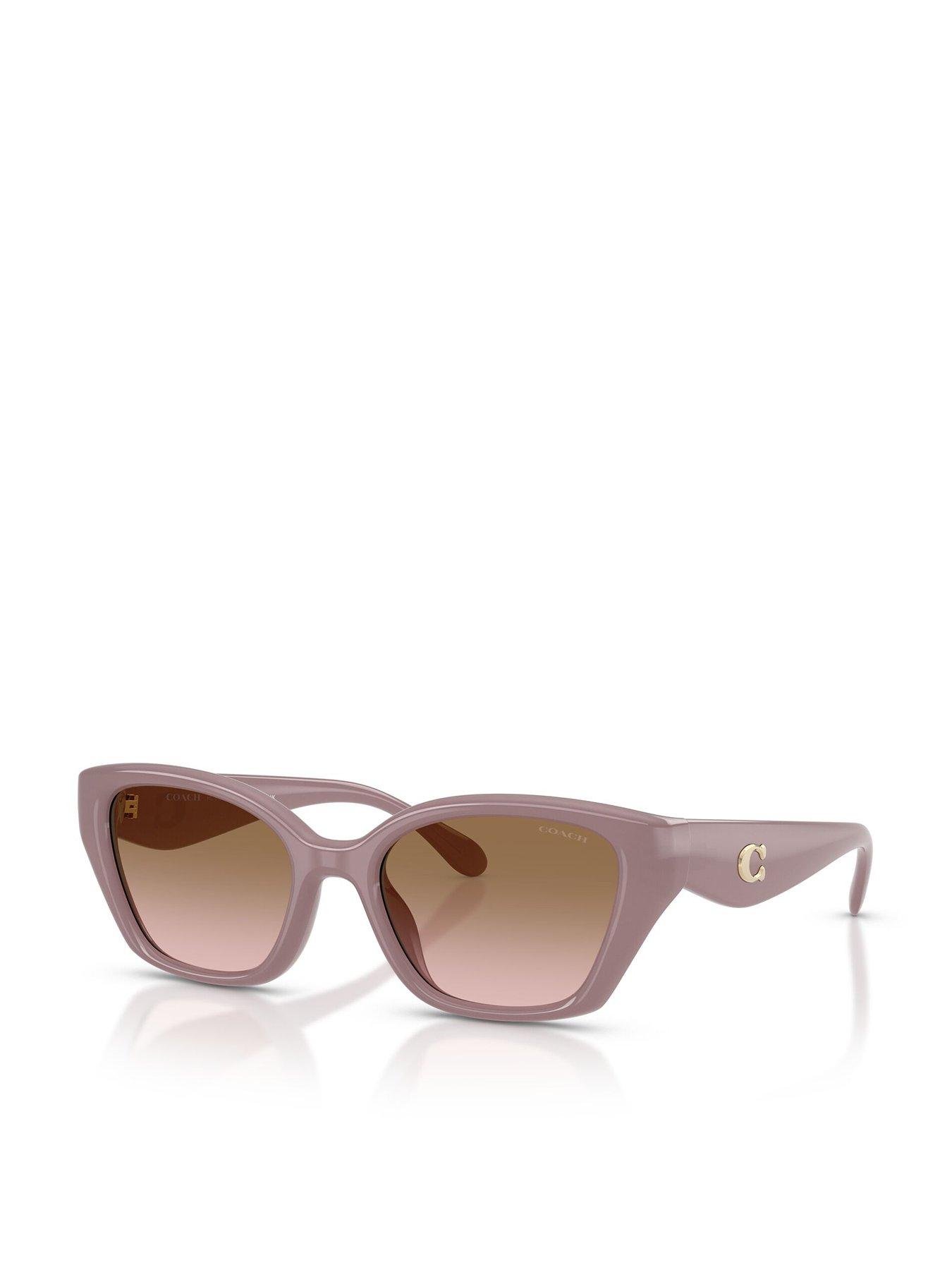COACH Irregular Sunglasses- Thick Frame- Purple
