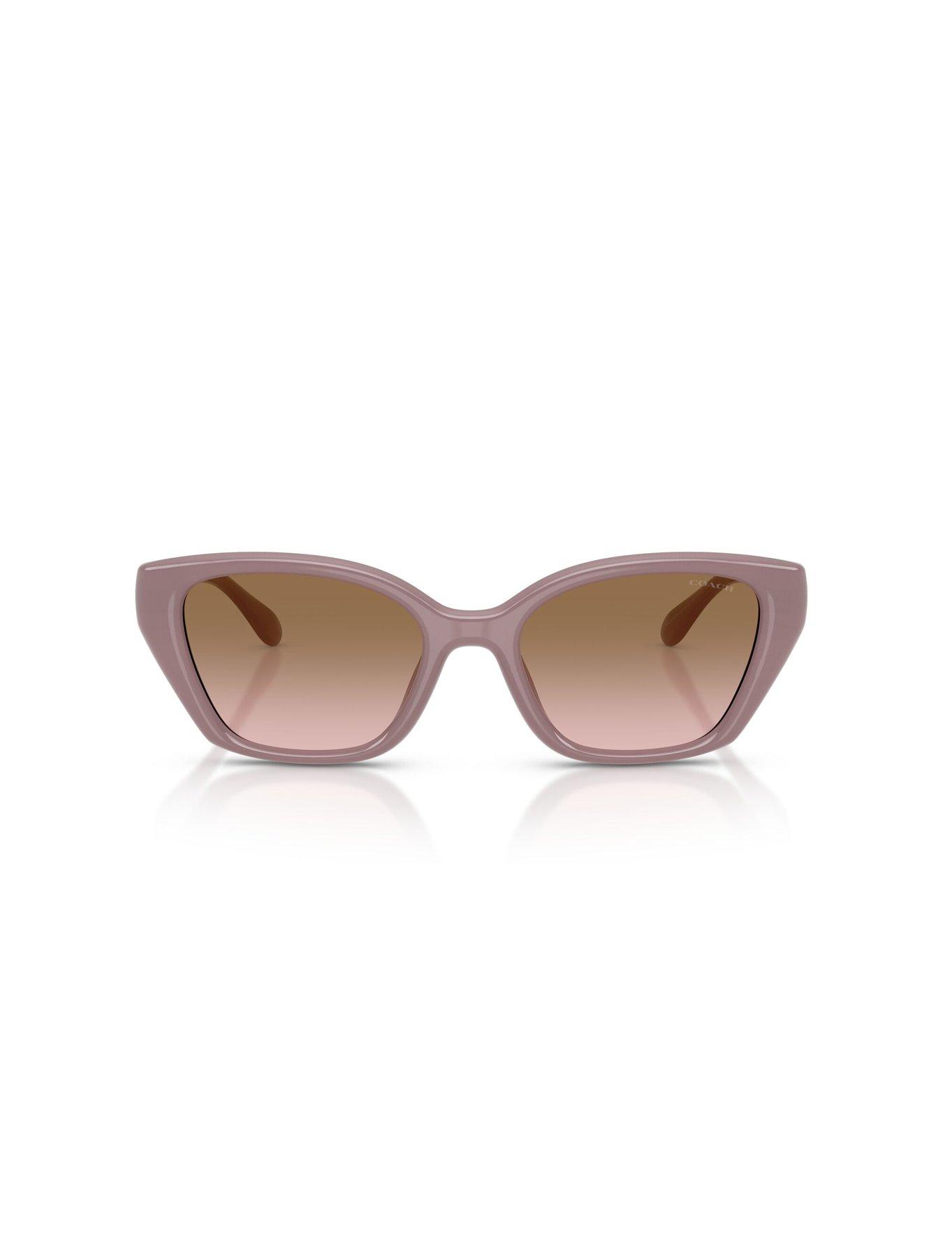 Image 3 of 5 of COACH Irregular Sunglasses- Thick Frame- Purple