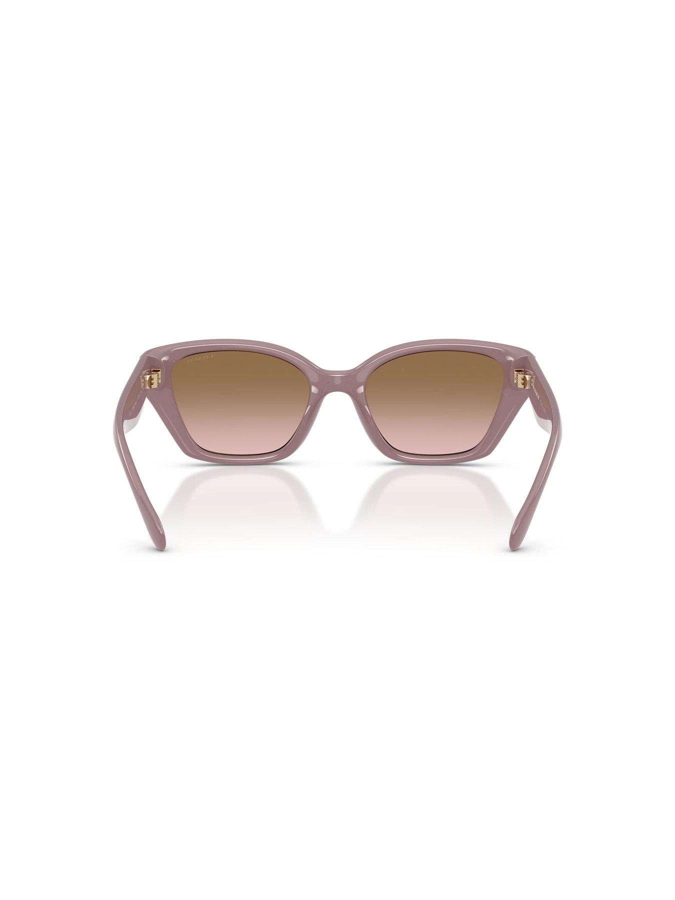 Image 4 of 5 of COACH Irregular Sunglasses- Thick Frame- Purple