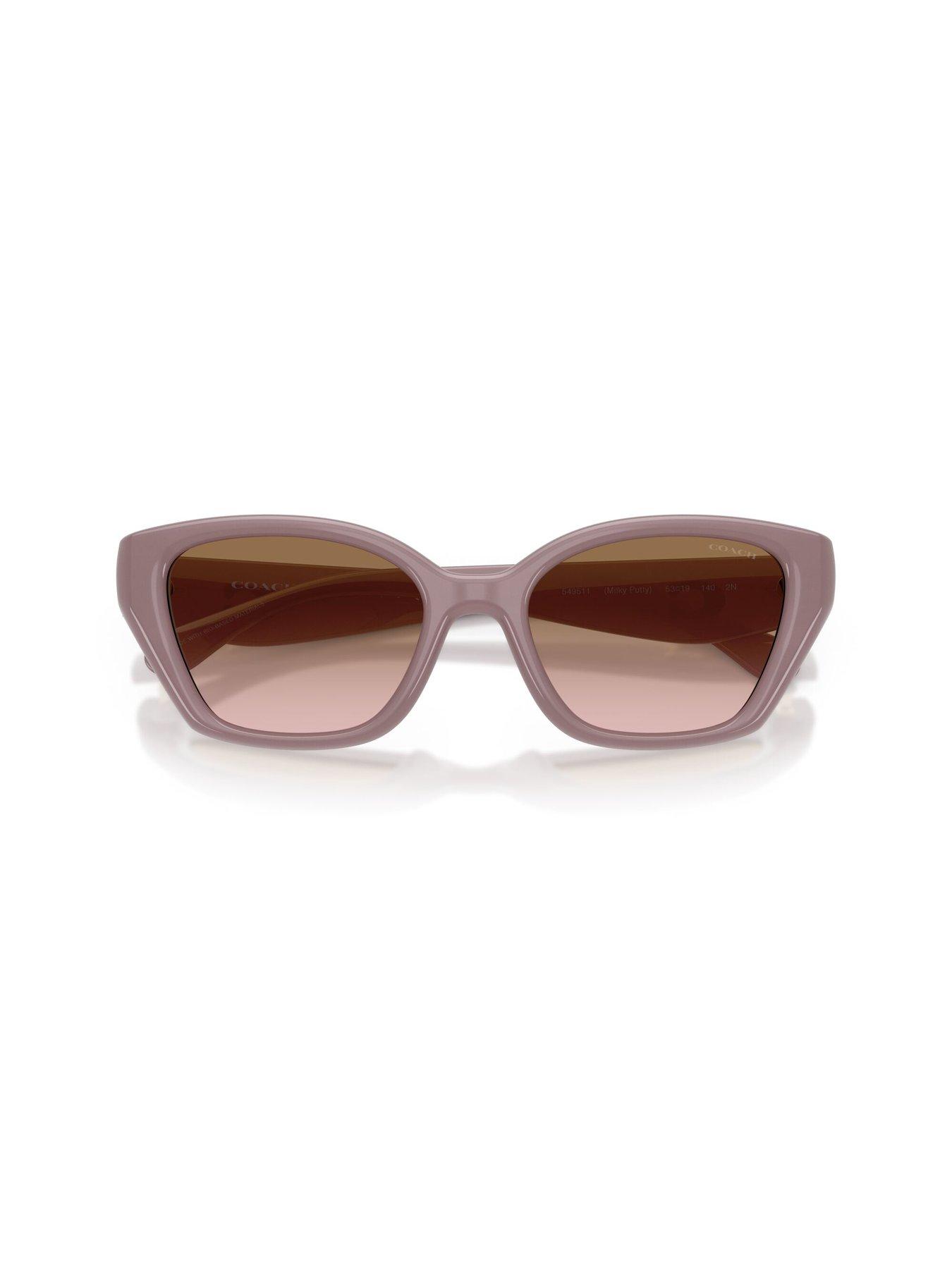 Image 5 of 5 of COACH Irregular Sunglasses- Thick Frame- Purple
