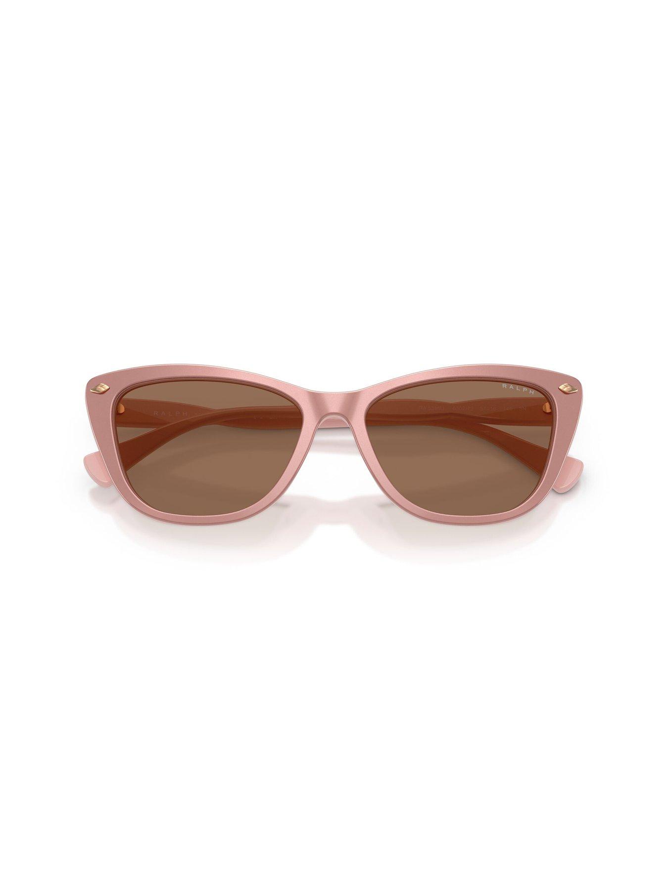 Image 5 of 5 of Ralph Cat Eye Sunglasses- Brown Lens With Pink Frame