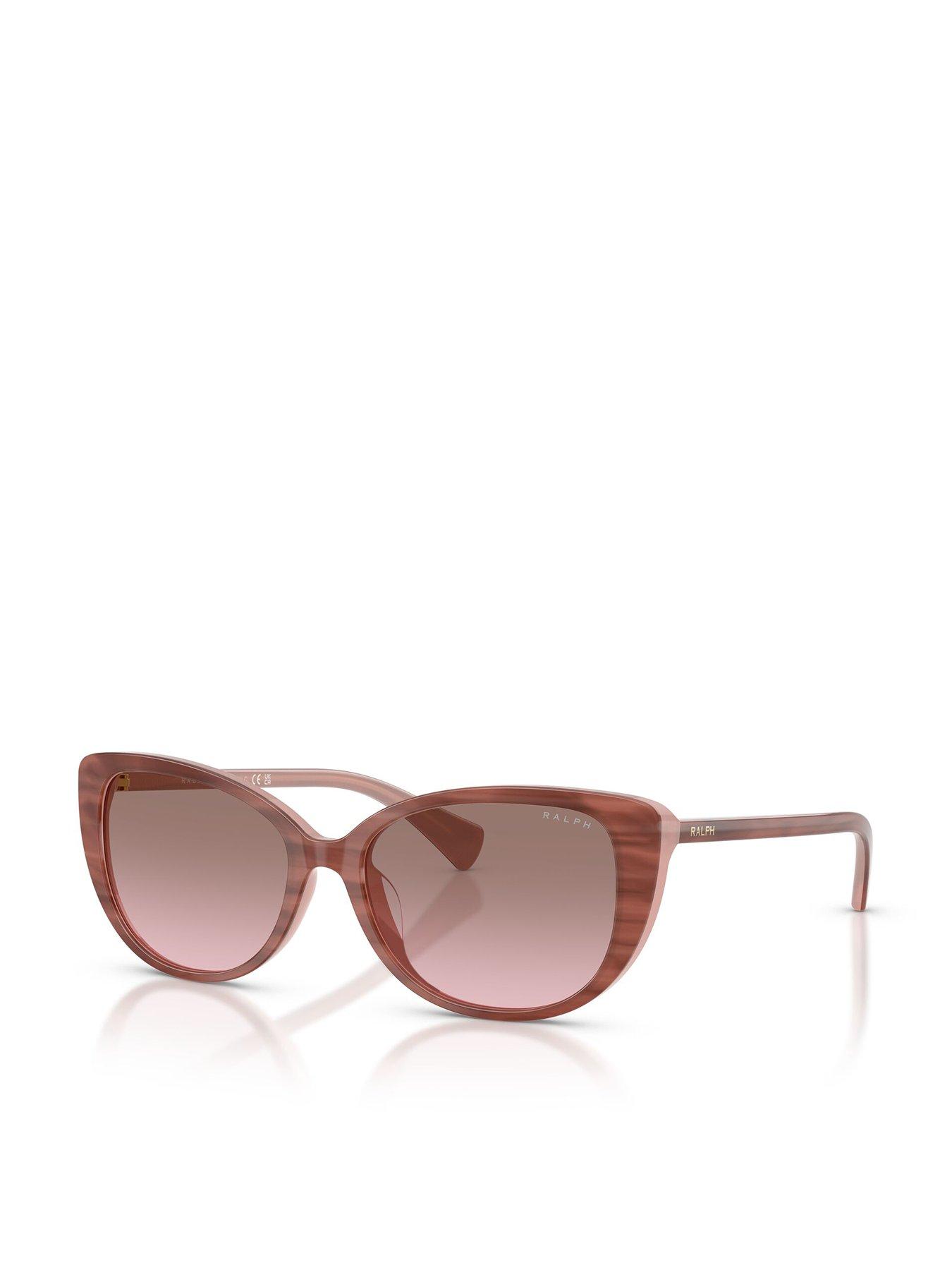 Ralph Butterfly Sunglasses- Red/brown With Gradient Tint Lens