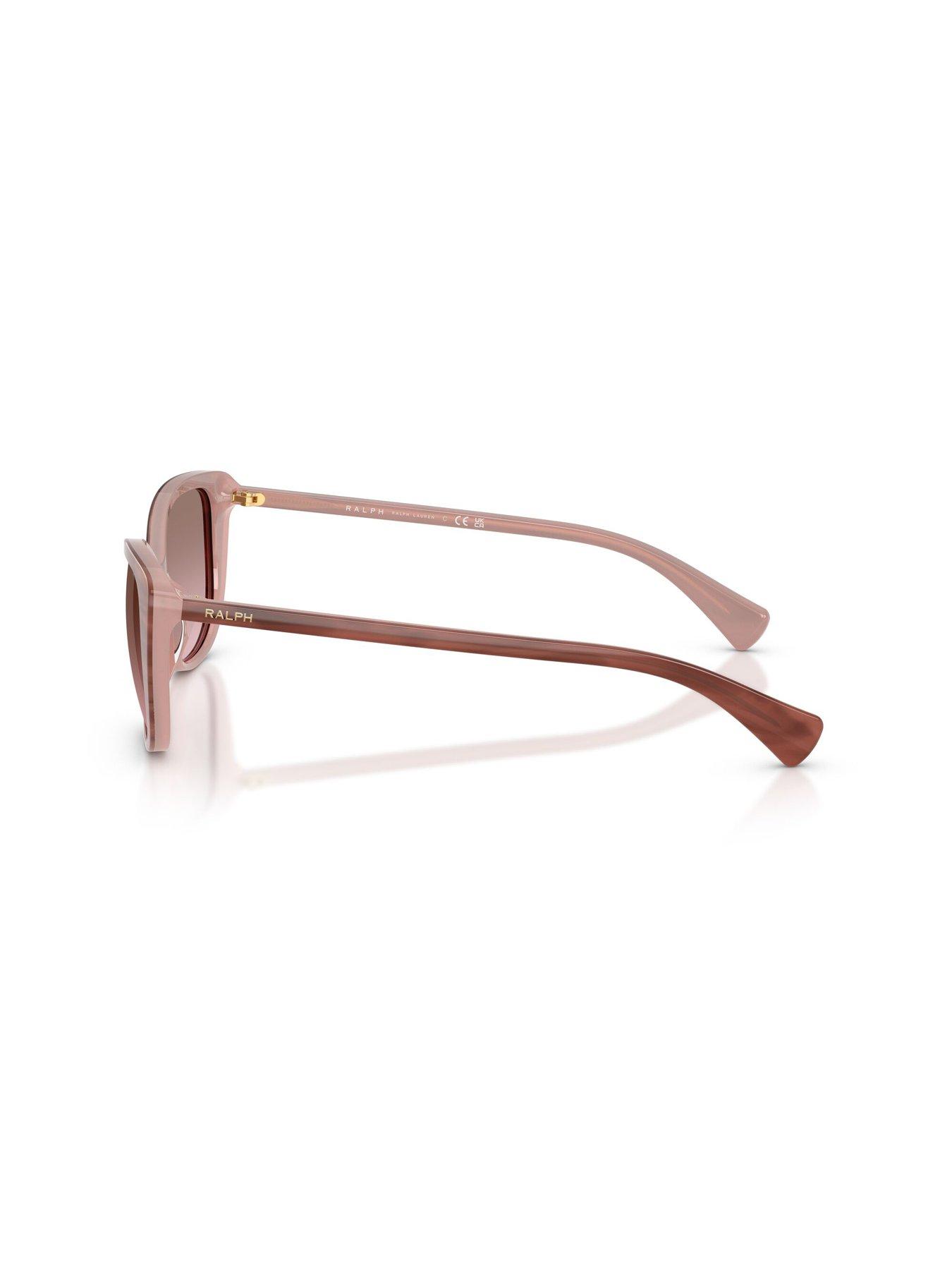Image 2 of 5 of Ralph Butterfly Sunglasses- Red/brown With Gradient Tint Lens