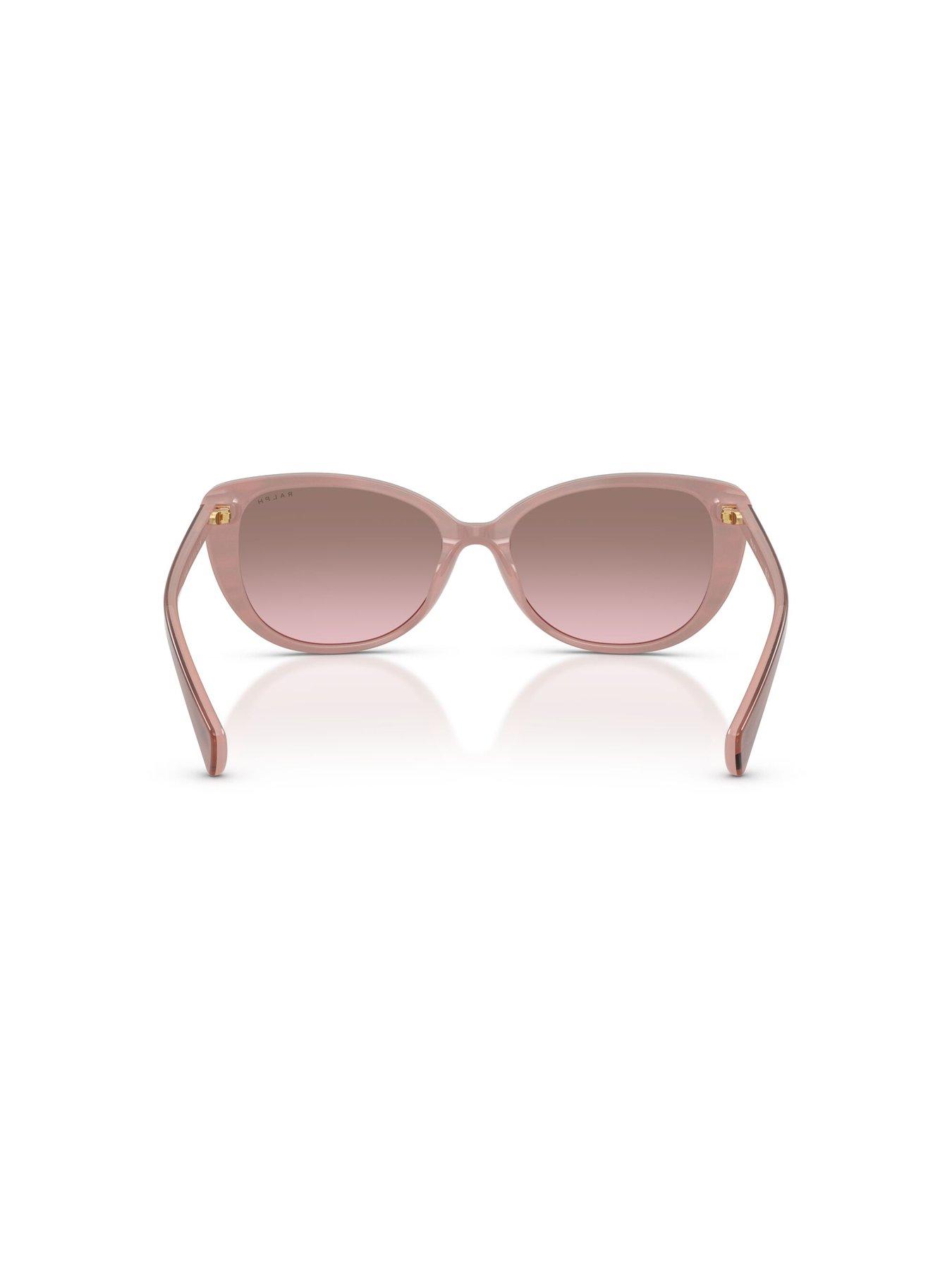 Image 4 of 5 of Ralph Butterfly Sunglasses- Red/brown With Gradient Tint Lens