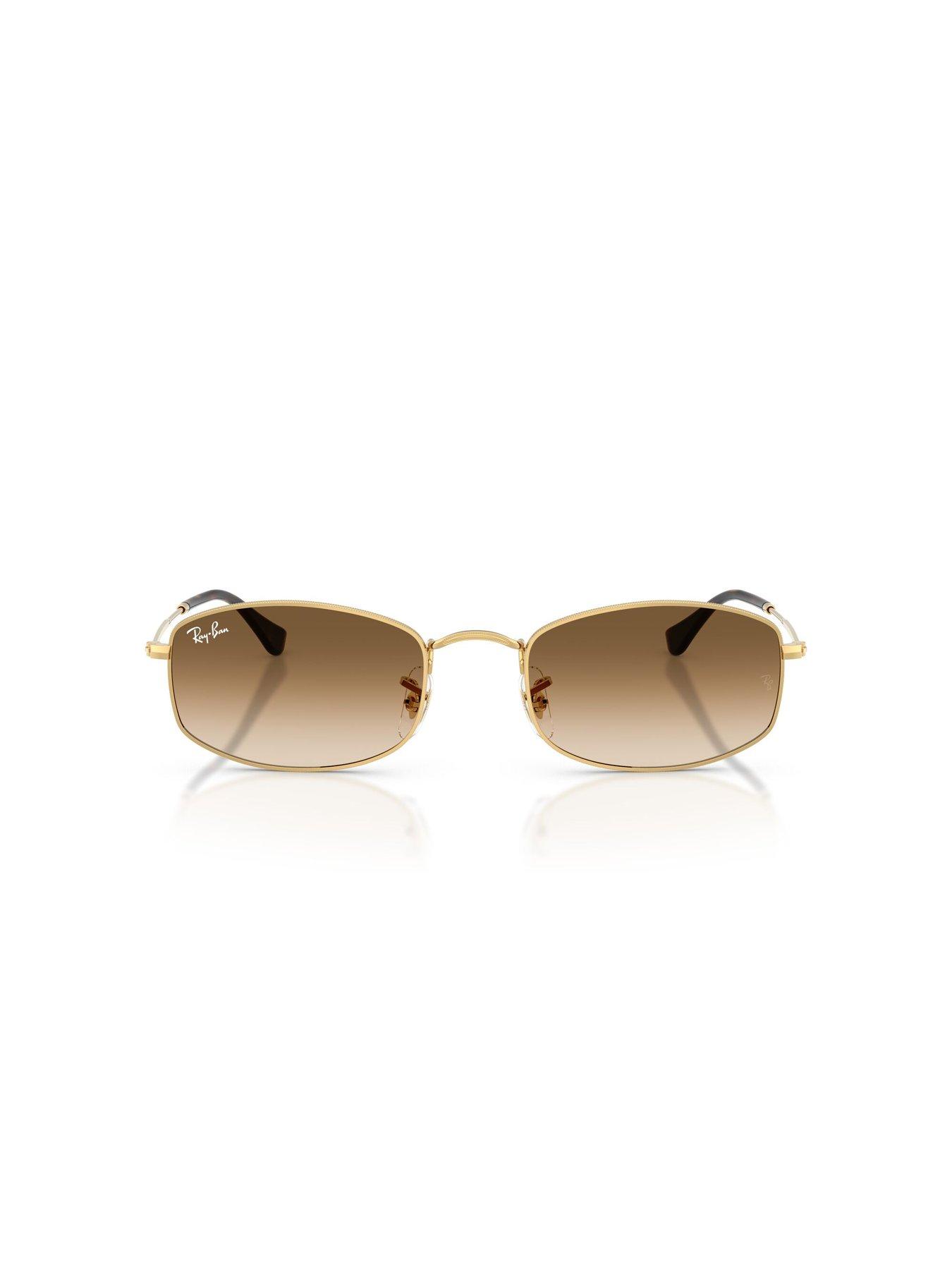 Image 3 of 5 of Ray-Ban Irregular Sunglasses- Gold Metal Frame With Gradient Tint Lens