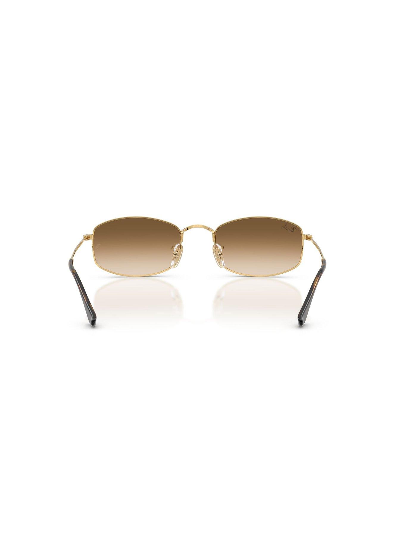 Image 4 of 5 of Ray-Ban Irregular Sunglasses- Gold Metal Frame With Gradient Tint Lens