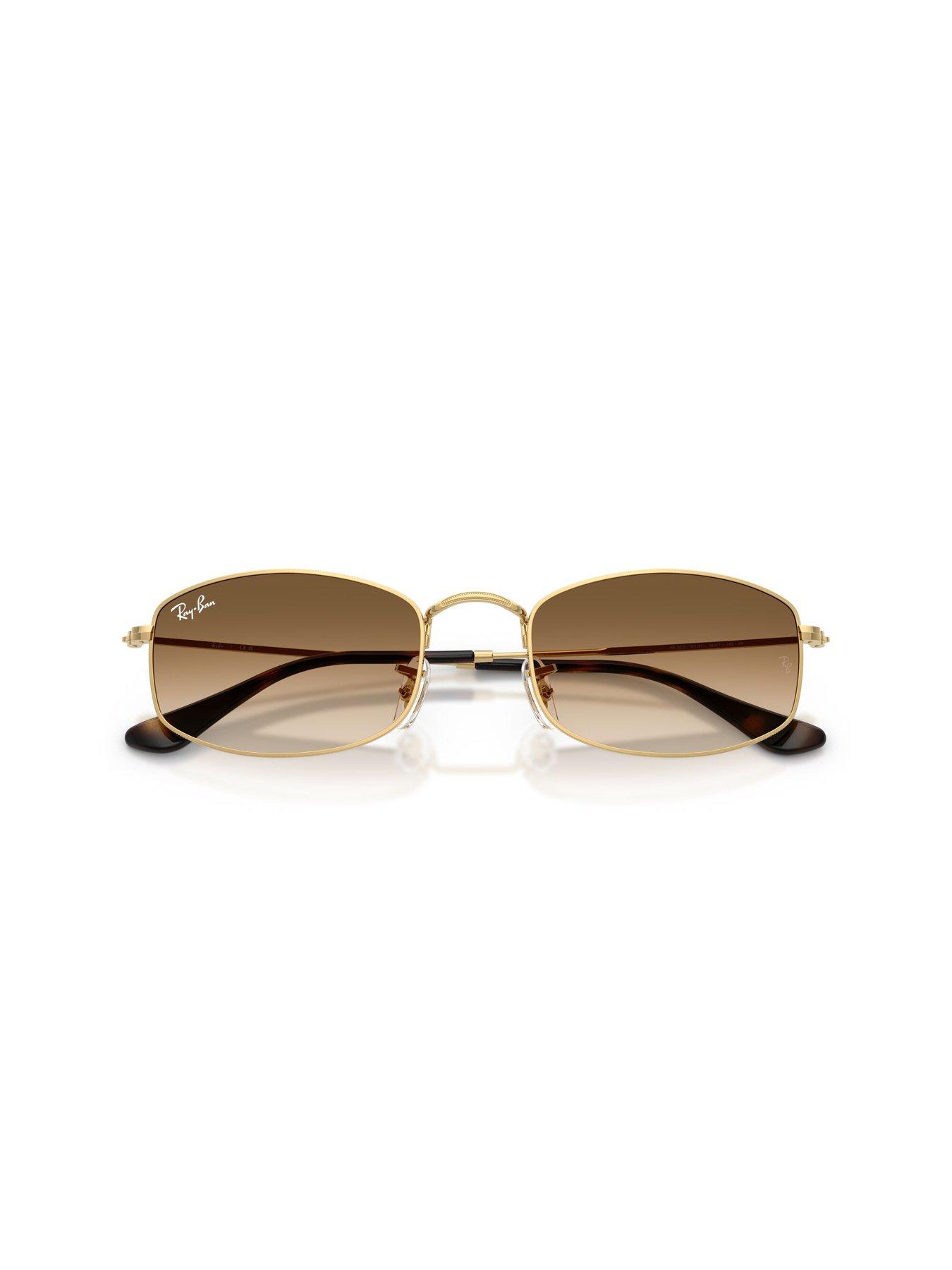 Image 5 of 5 of Ray-Ban Irregular Sunglasses- Gold Metal Frame With Gradient Tint Lens
