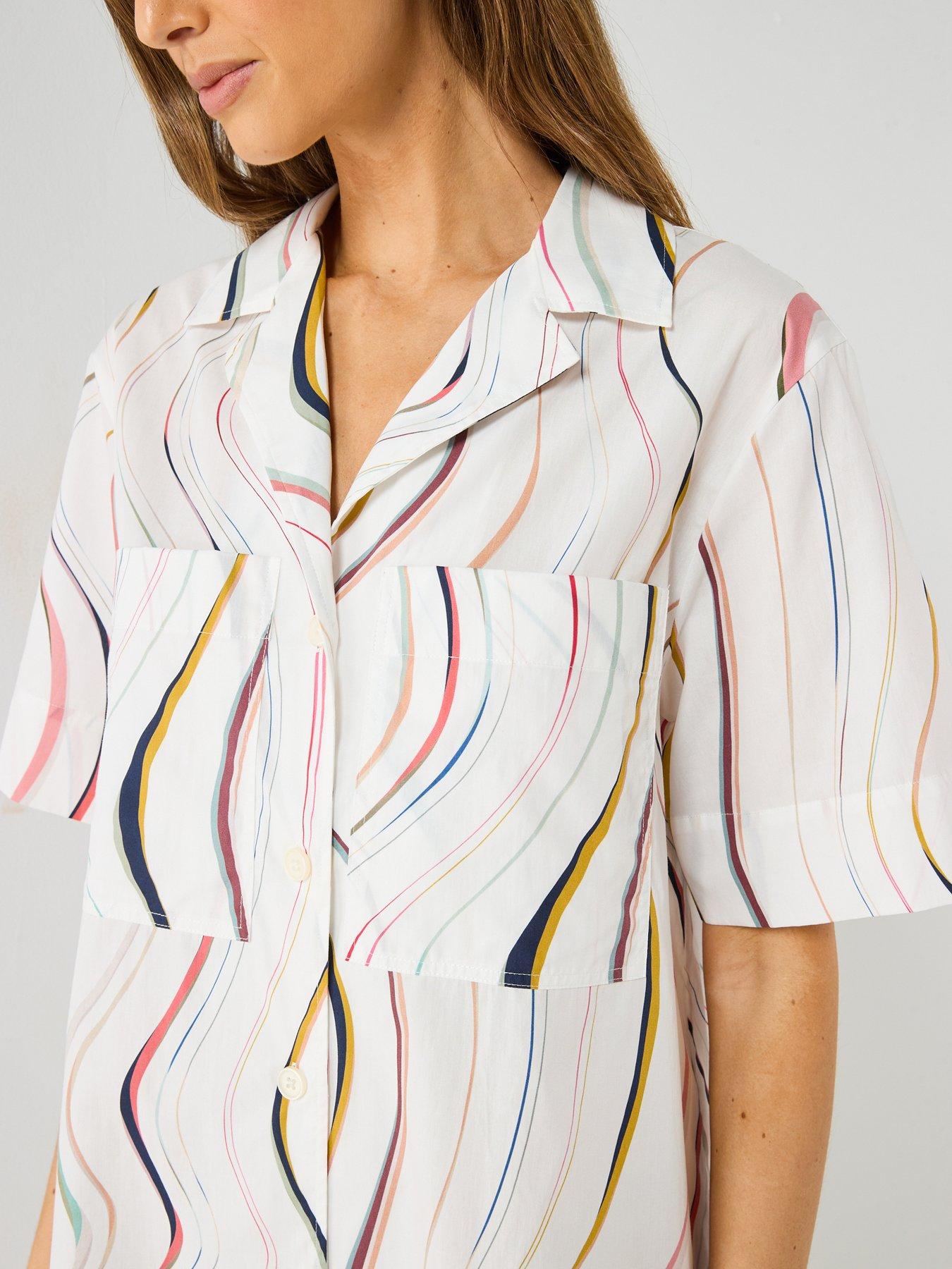 Image 4 of 5 of PS PAUL SMITH Womens Swirl Shirt Dress - White