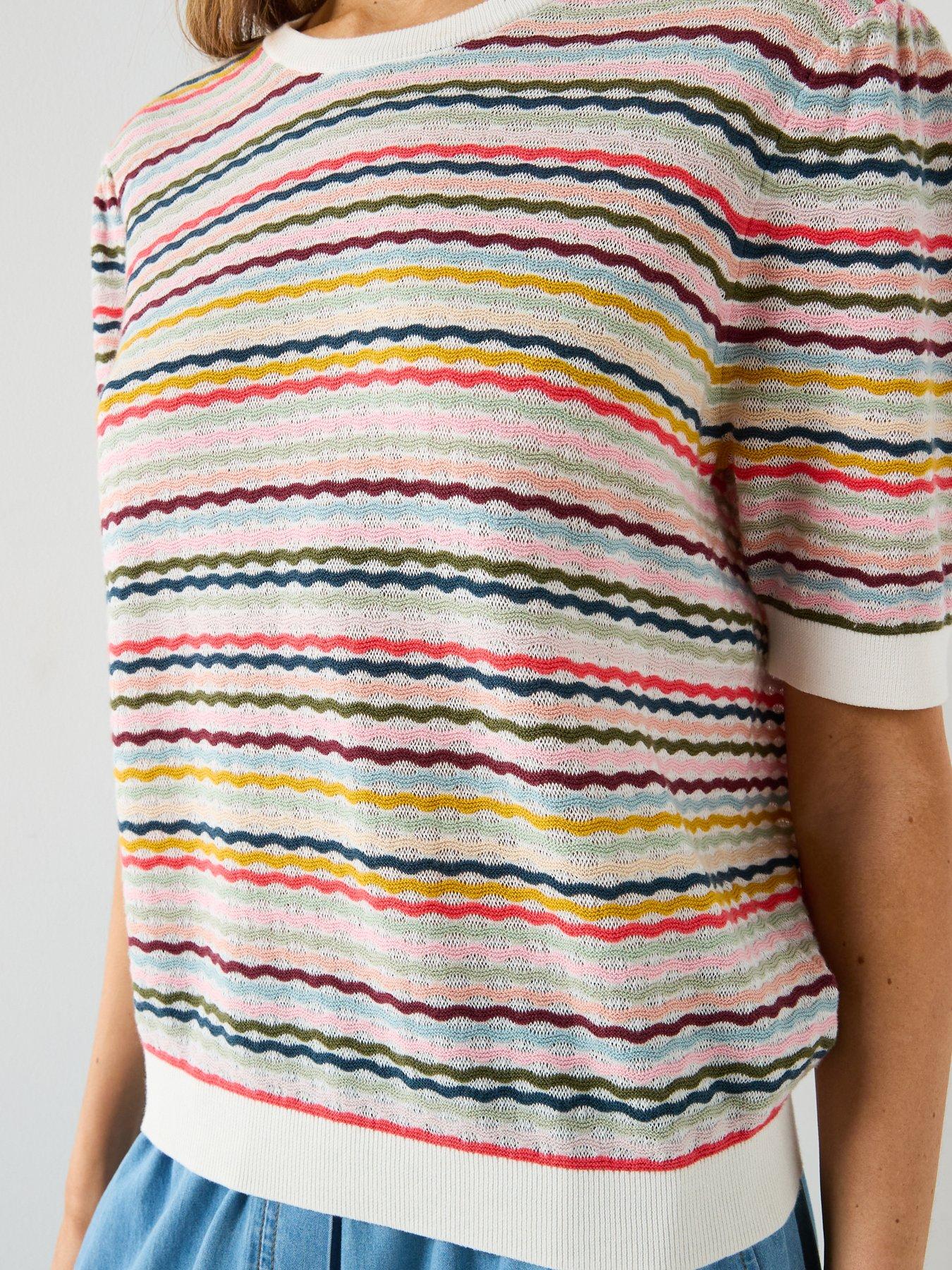 Image 4 of 5 of PS PAUL SMITH Womens Swirl Knitted T-Shirt - Multi