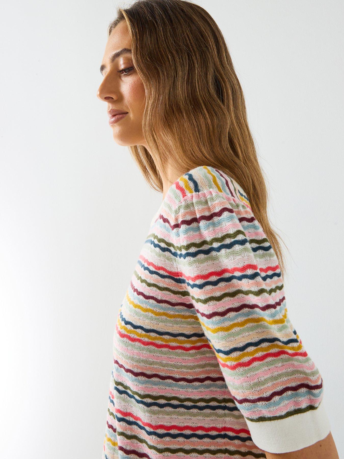 Image 5 of 5 of PS PAUL SMITH Womens Swirl Knitted T-Shirt - Multi