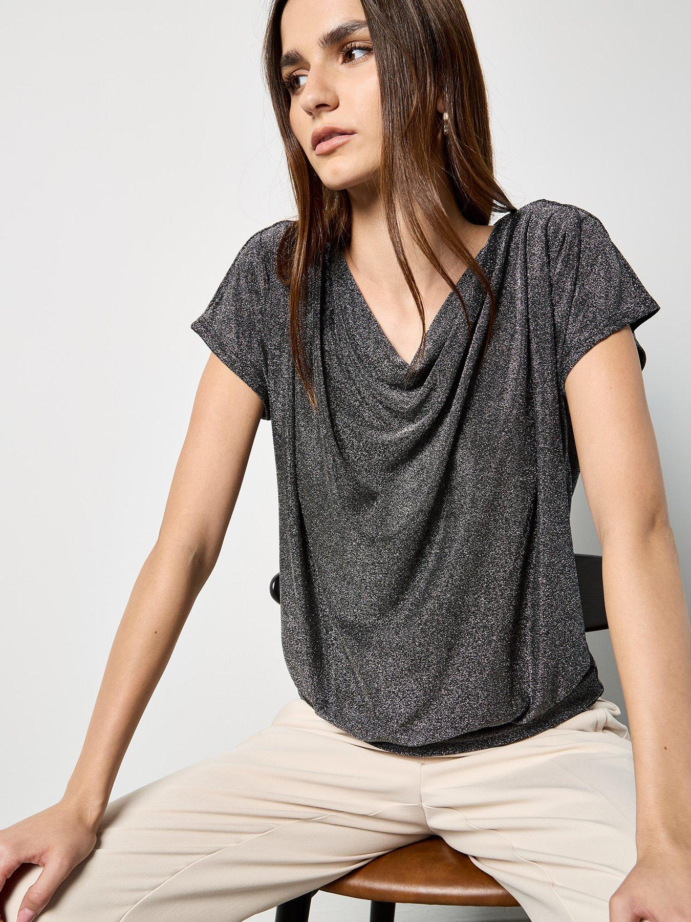 Apricot Sparkle Brillo Batwing Top