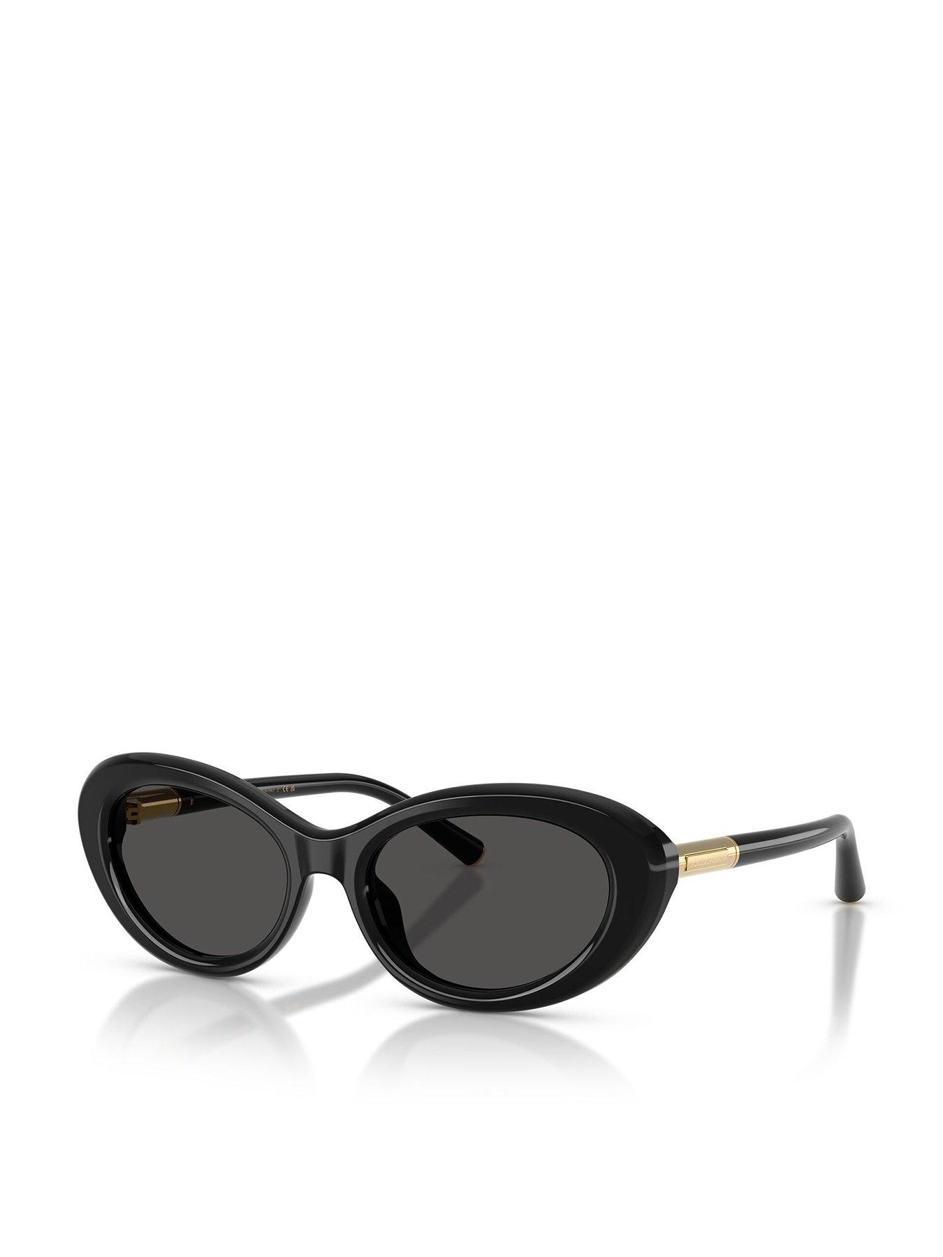 Dolce & Gabbana Oval Sunglasses- Black