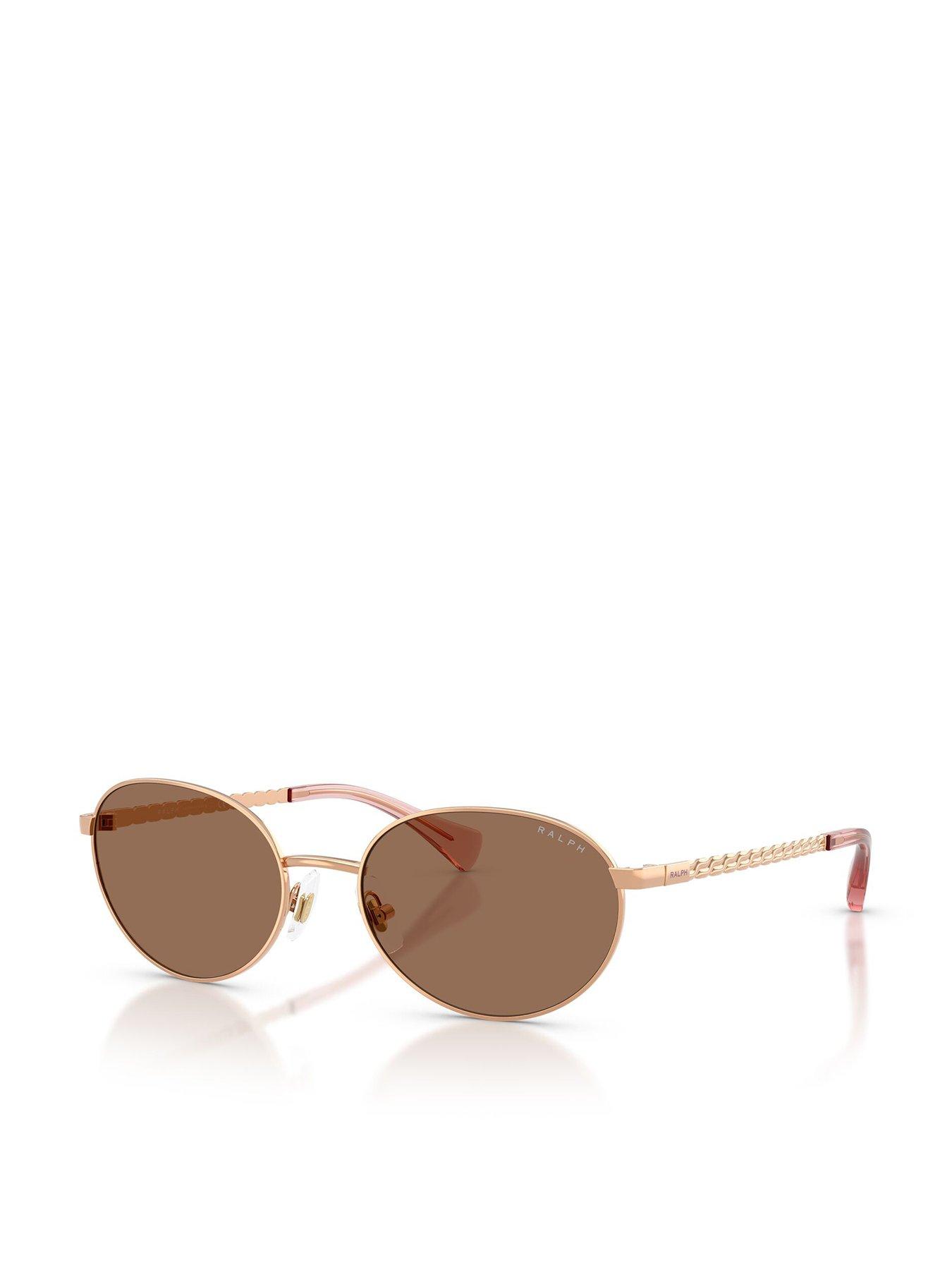 Ralph Oval Sunglasses With Rose Gold Frame