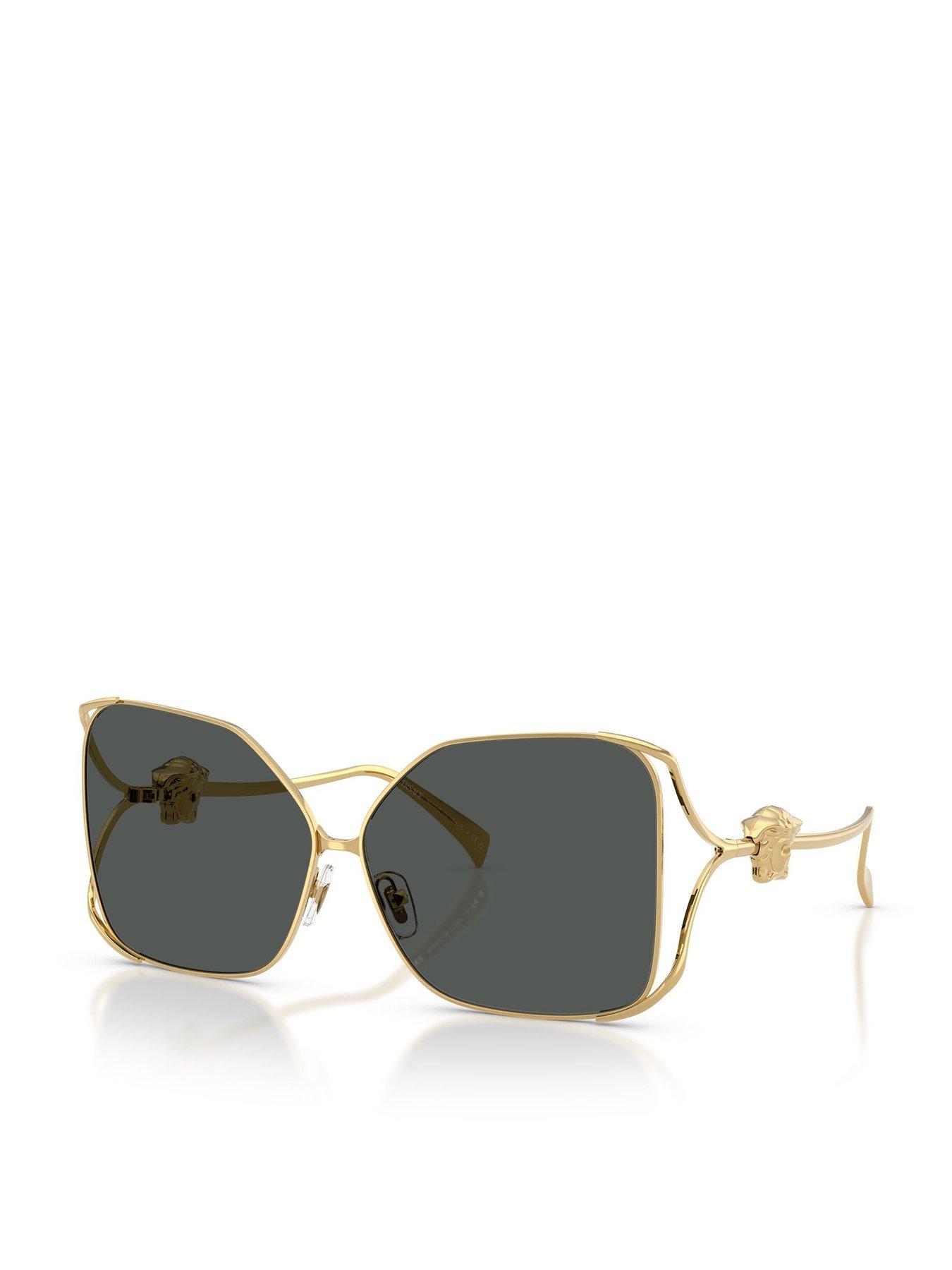 Image 1 of 5 of VERSACE 0Ve2288 Square Sunglasses - Gold