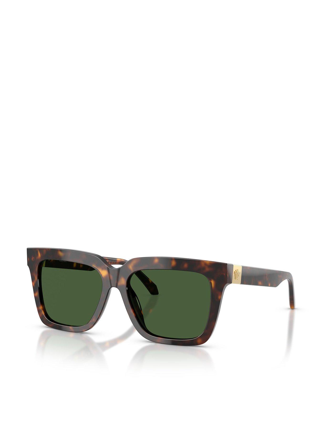 VERSACE Sqaure Sunglasses- Brown