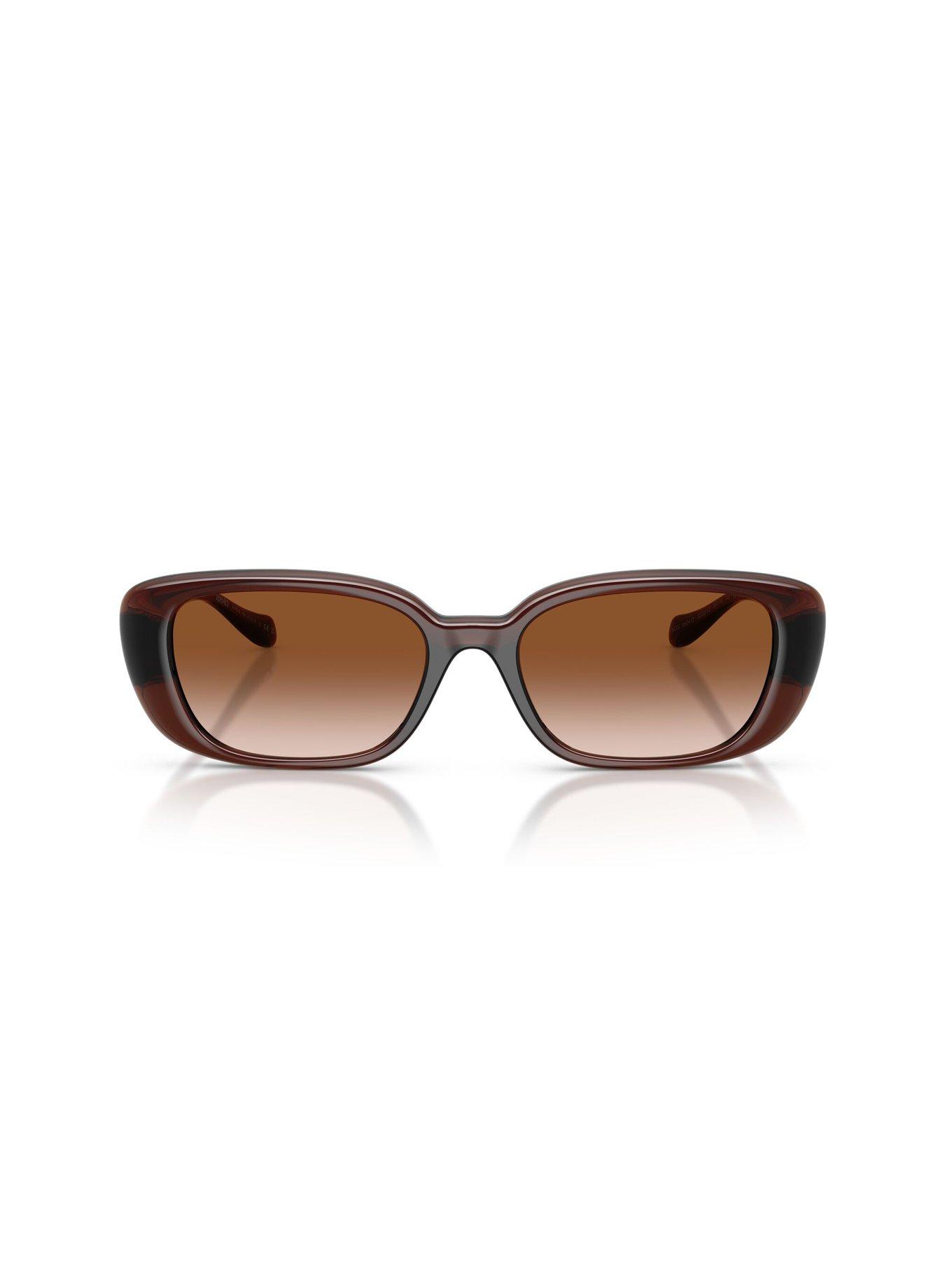 Image 3 of 5 of VERSACE Pillow Rectangular Sunglasses- Brown