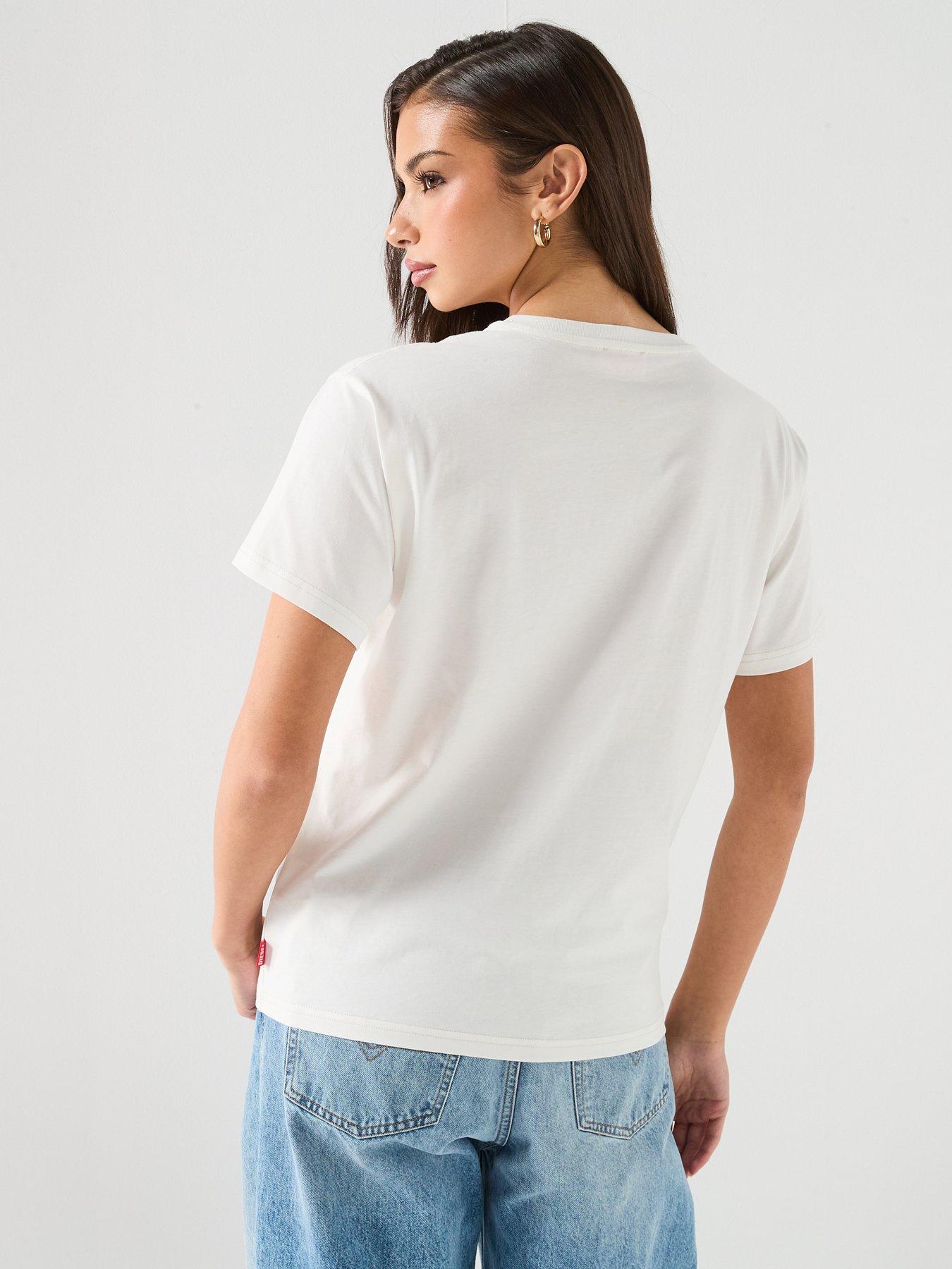 Image 2 of 6 of Diesel Normy Logo T-Shirt - White
