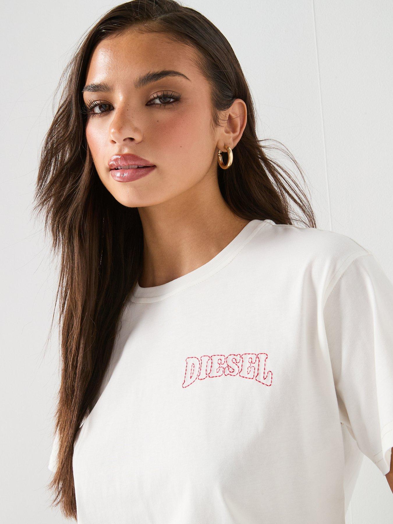 Image 4 of 6 of Diesel Normy Logo T-Shirt - White