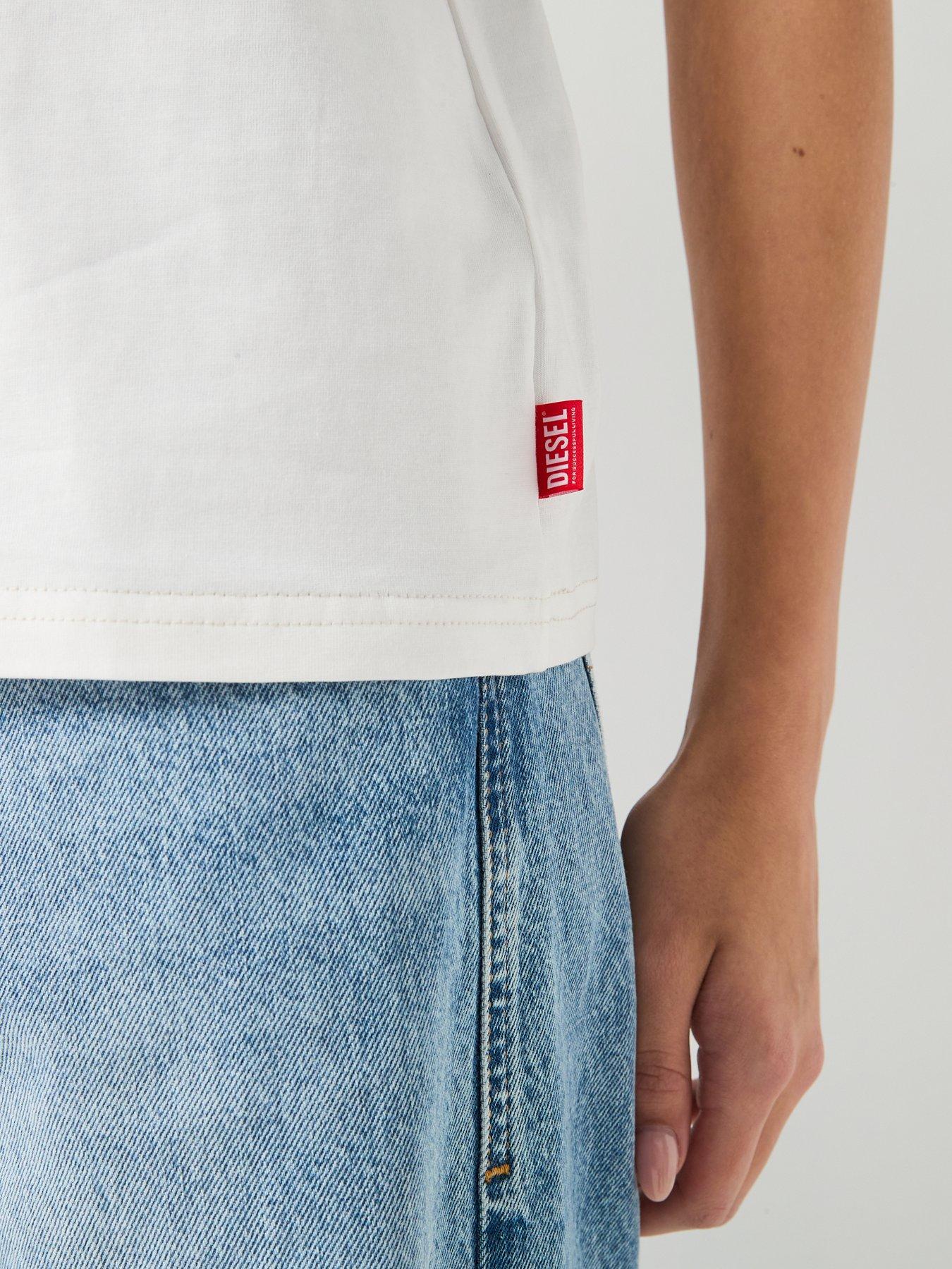 Image 5 of 6 of Diesel Normy Logo T-Shirt - White